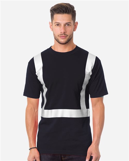 Bayside Unisex USA-Made High Visibility Pocket T-Shirt. 3771