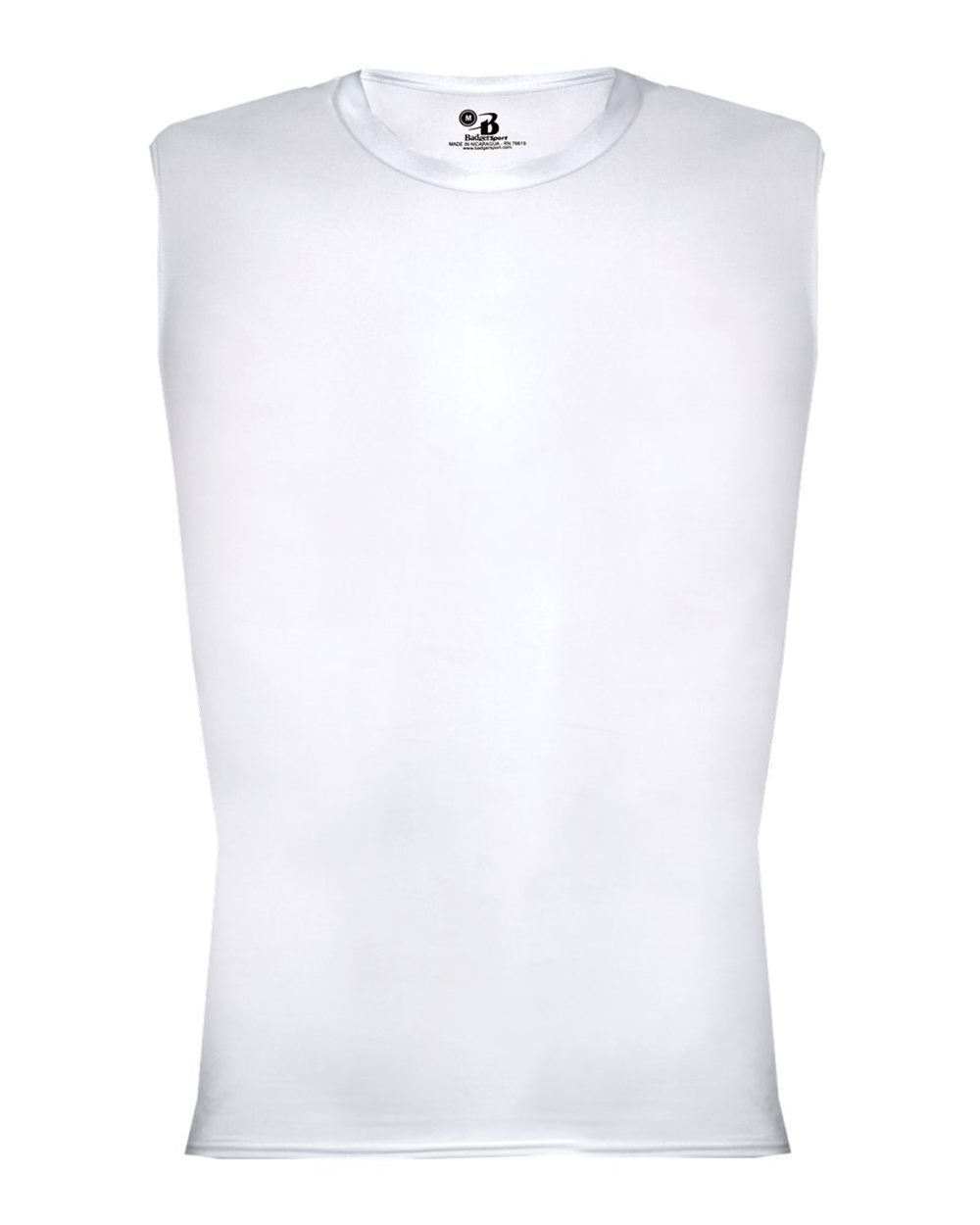 Badger Men's Pro-Compression Sleeveless T-Shirt. 4631 - White