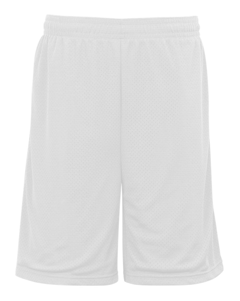 Badger Men's Pro Mesh 9" Shorts with Pockets. 7219 - White