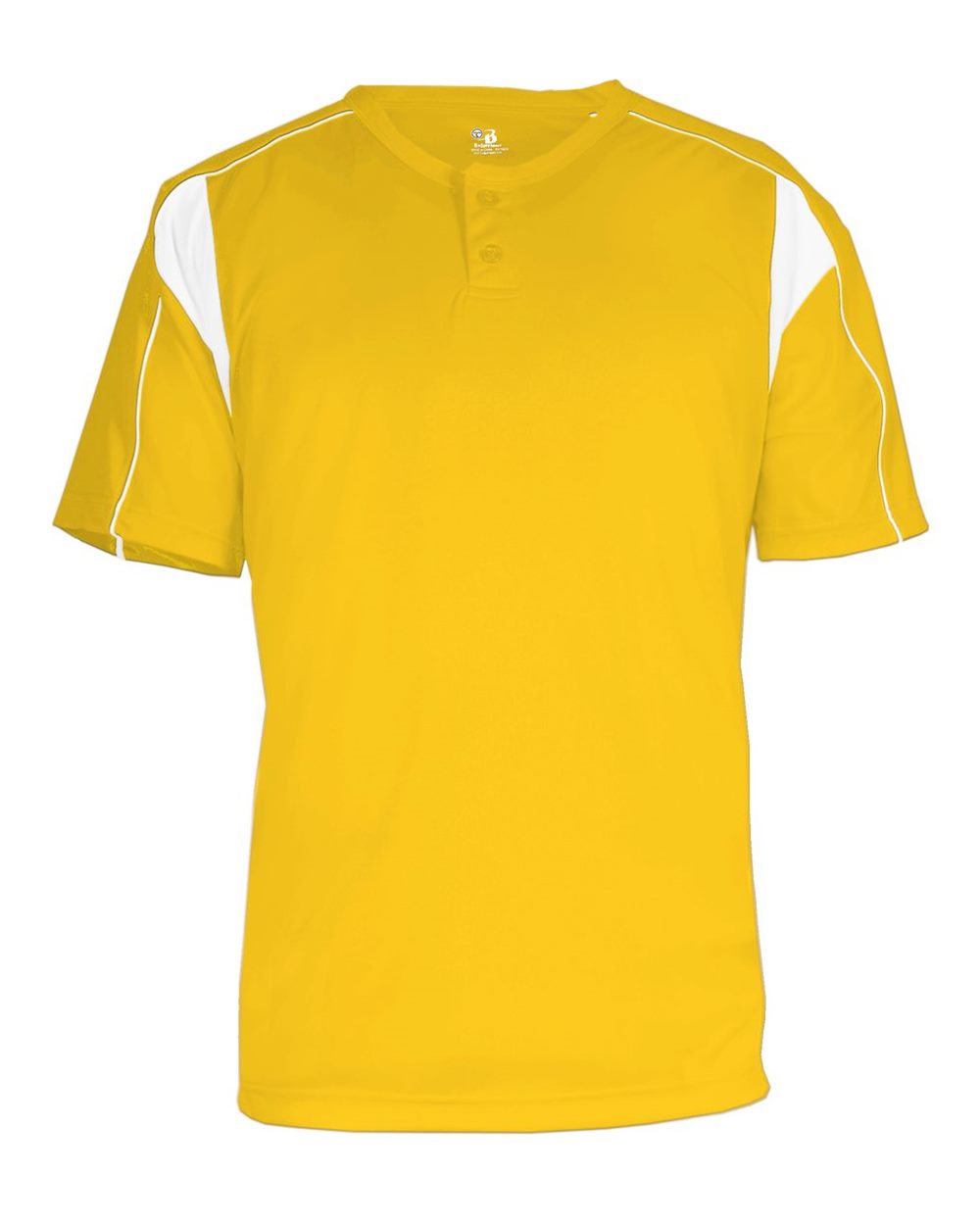 Alleson Athletic Youth B-Core Pro Placket Jersey. 2937 - Gold/ White