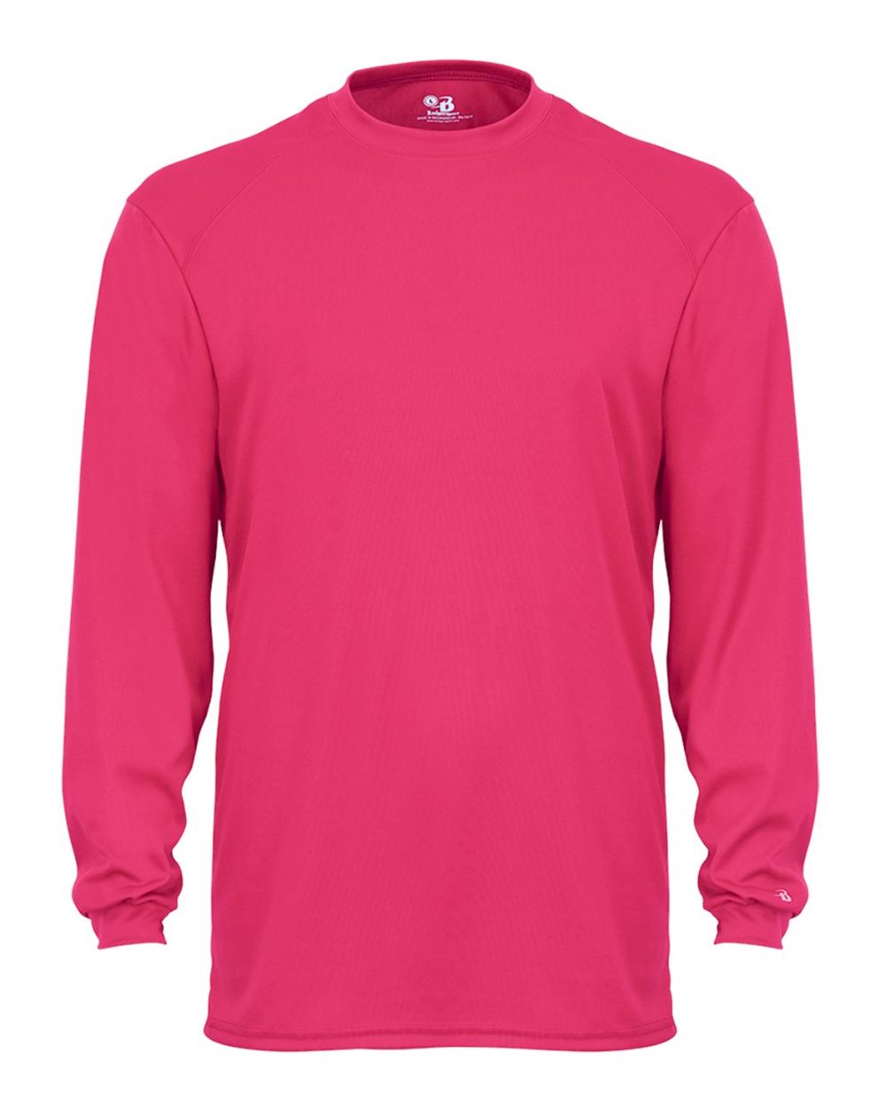 Badger Unisex B-Core Long Sleeve T-Shirt. 4104 - Hot Pink