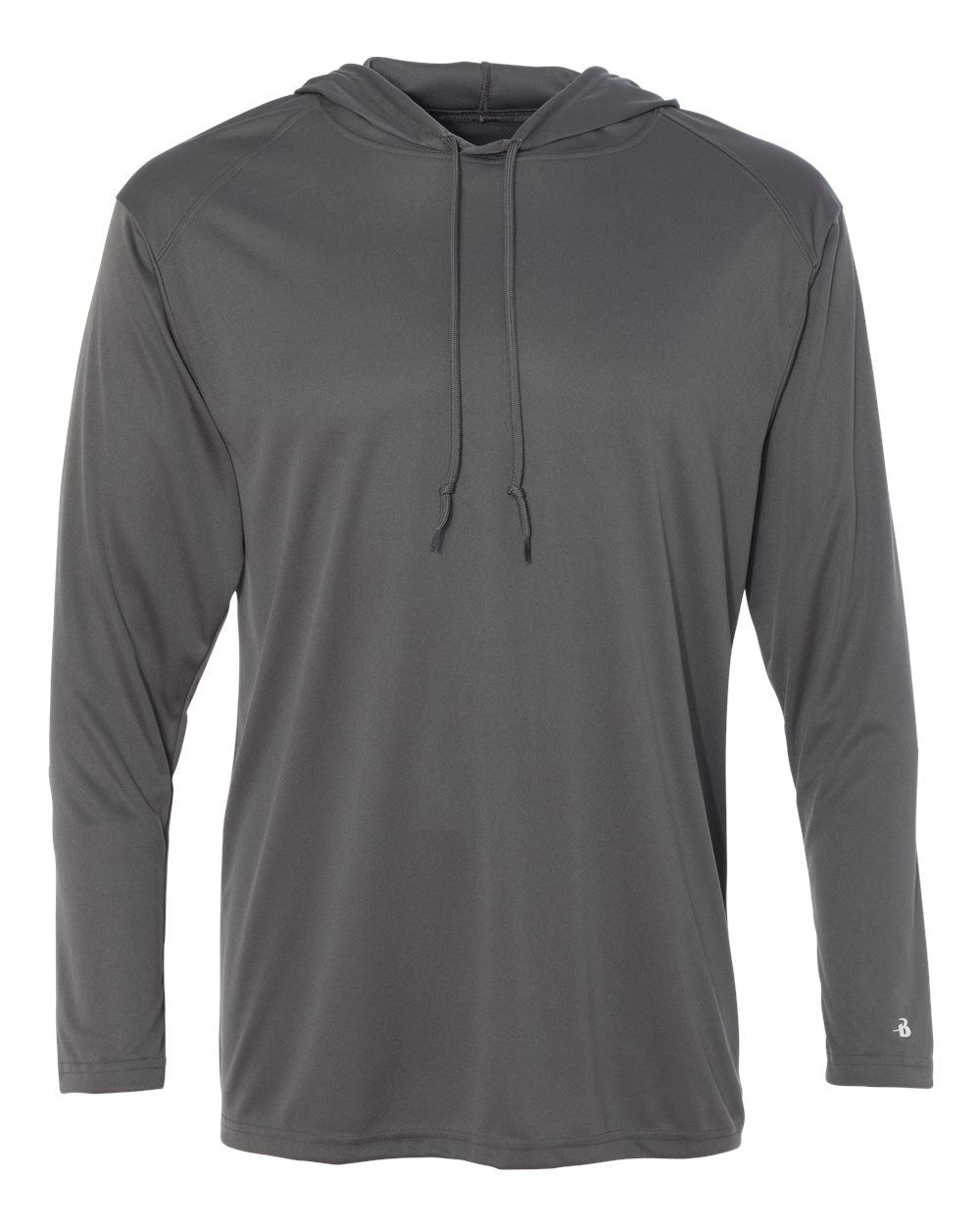 Badger Unisex B-Core Hooded Long Sleeve T-Shirt. 4105 - Graphite