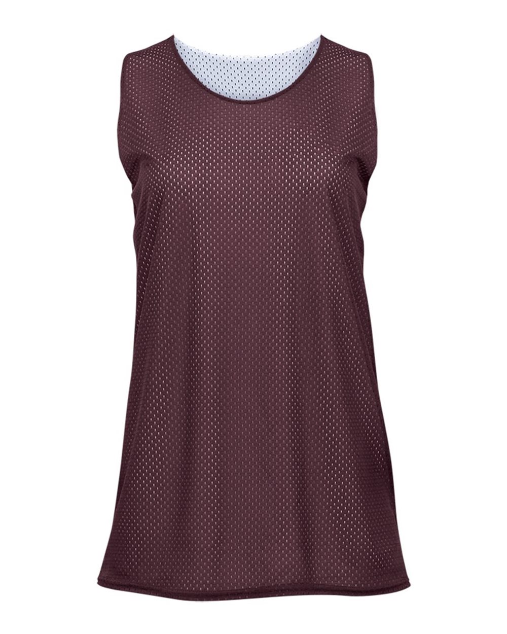 Badger Women's Pro Mesh Reversible Tank Top. 8978 - Maroon/ White
