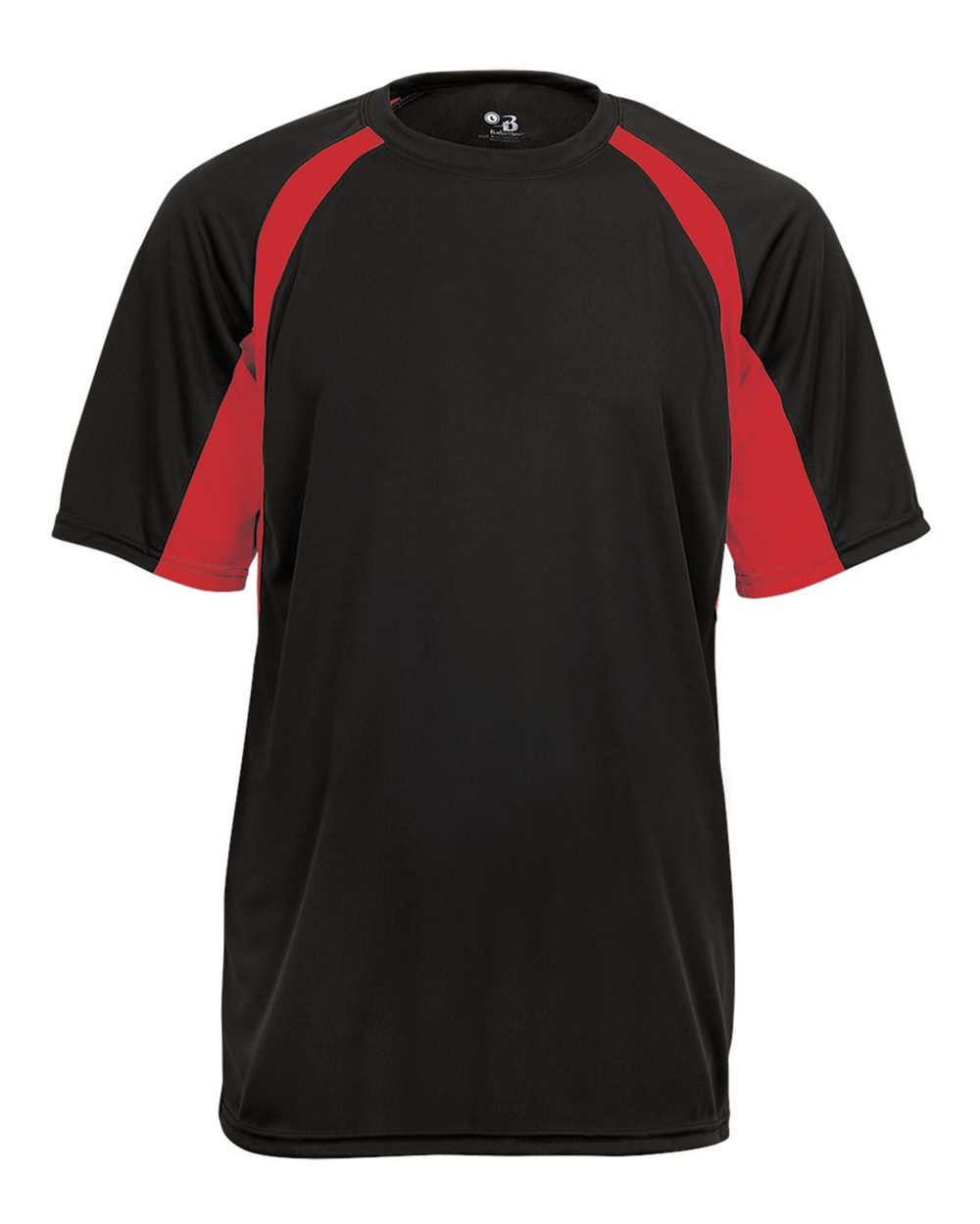 Badger Men's B-Core Hook T-Shirt. 4144 - Black/ Red