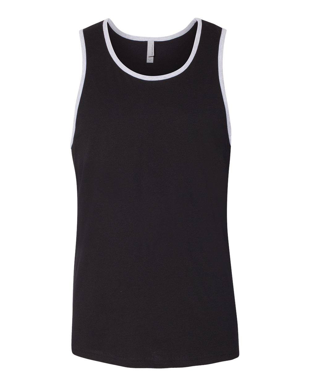 Next Level Unisex Cotton Tank. 3633 - Black/ Heather Grey