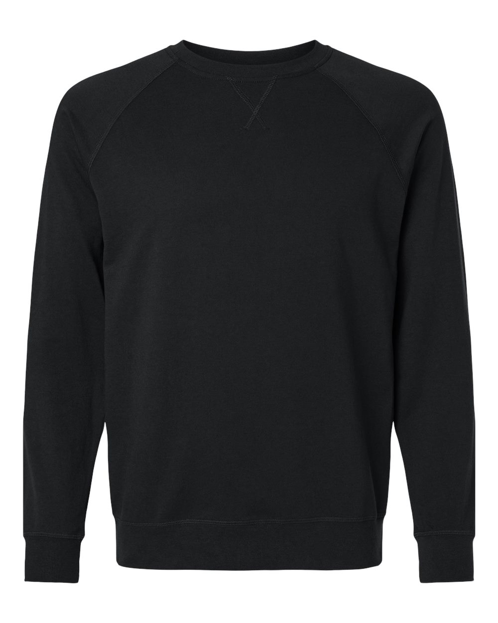 Next Level Unisex Laguna Raglan Crewneck Sweatshirt. 9000 - Black