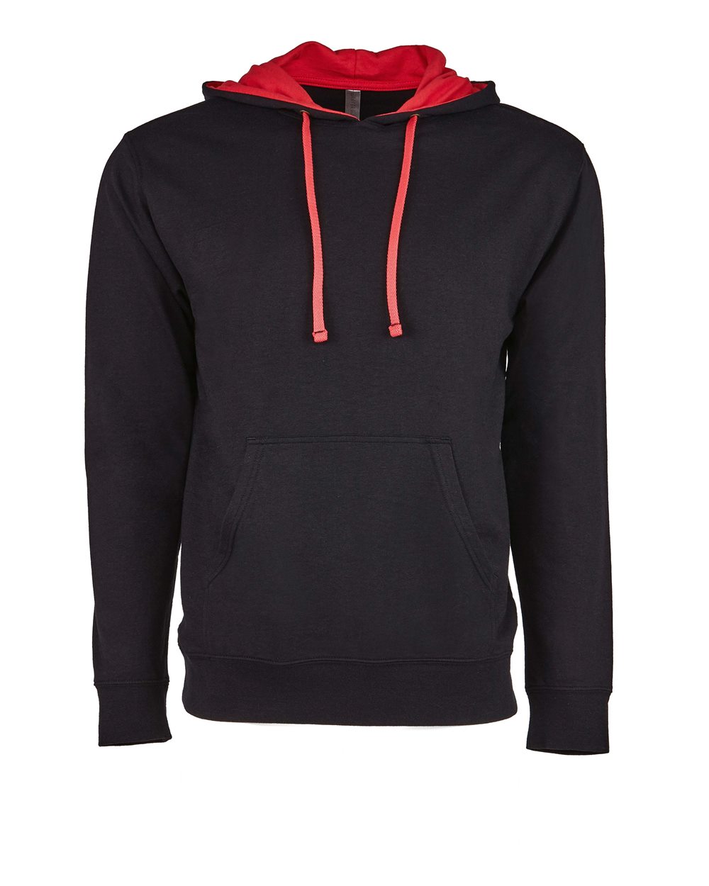 Next Level Unisex Laguna Hoodie Sweatshirt. 9301 - Black/ Red
