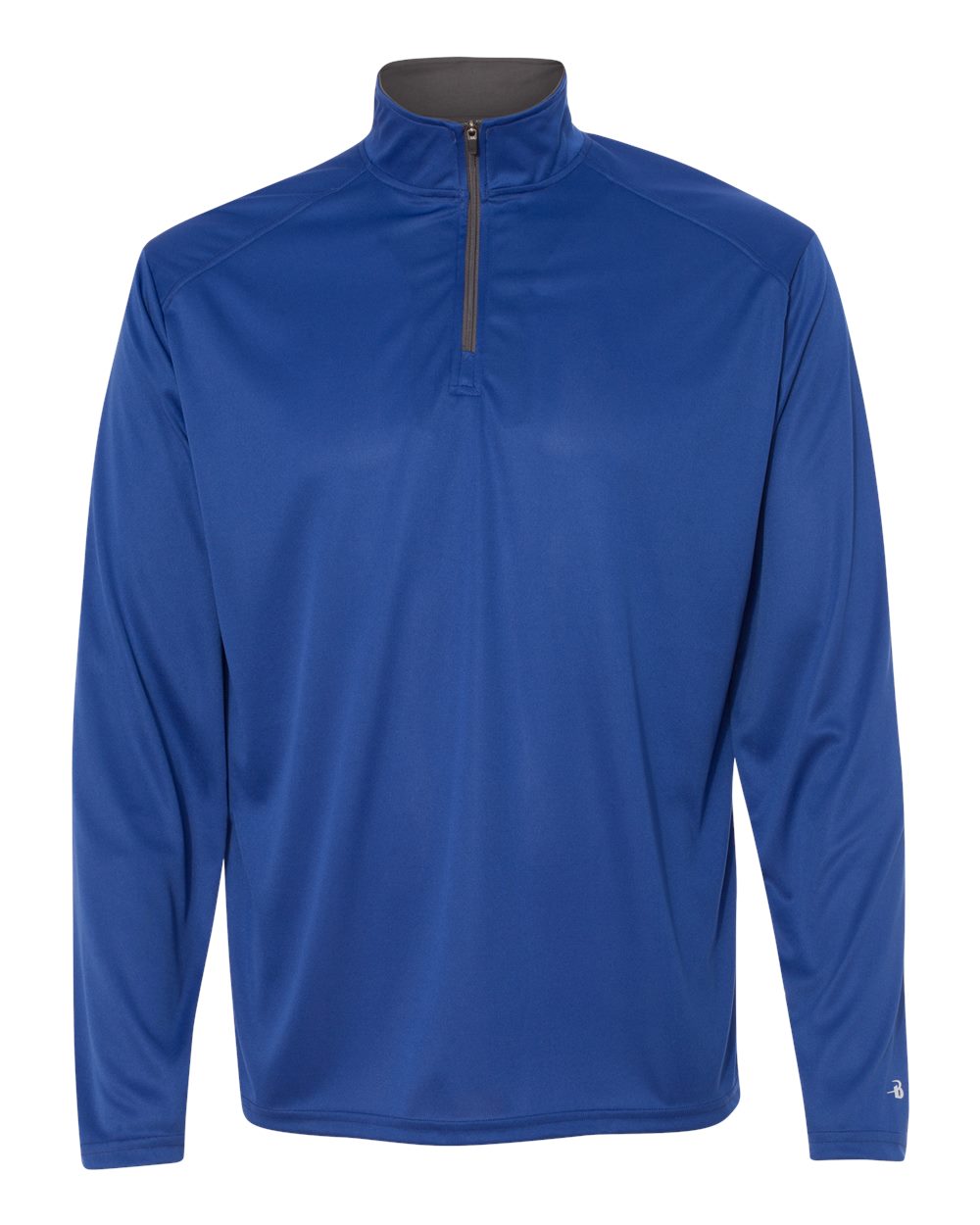 Badger Men's B-Core Quarter-Zip Pullover. 4102 - Royal/ Graphite