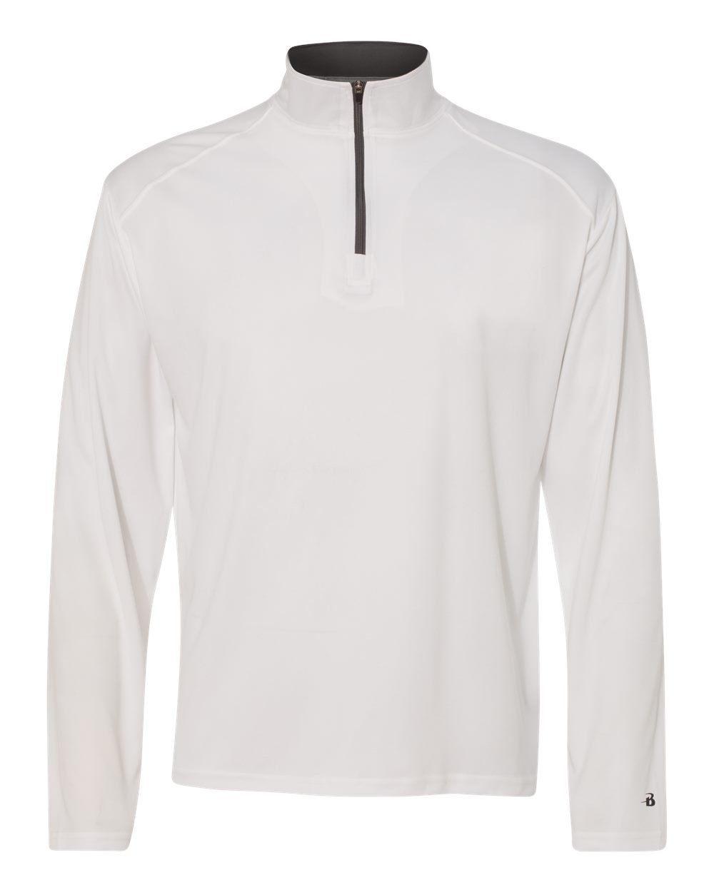Badger Men's B-Core Quarter-Zip Pullover. 4102 - White/ Graphite