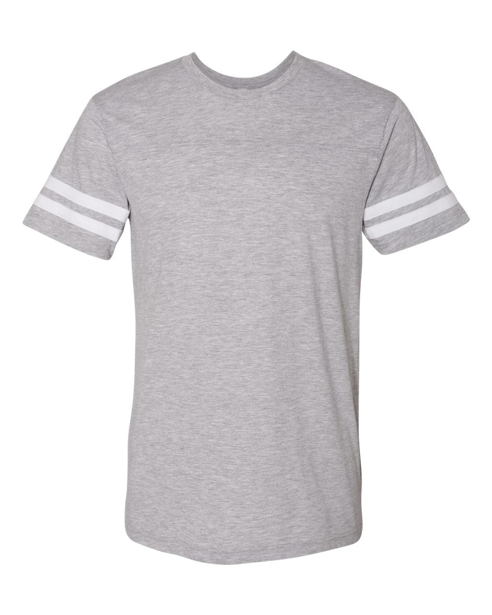 LAT Unisex Football Fine Jersey Tee. 6937 - Vintage Heather/ White