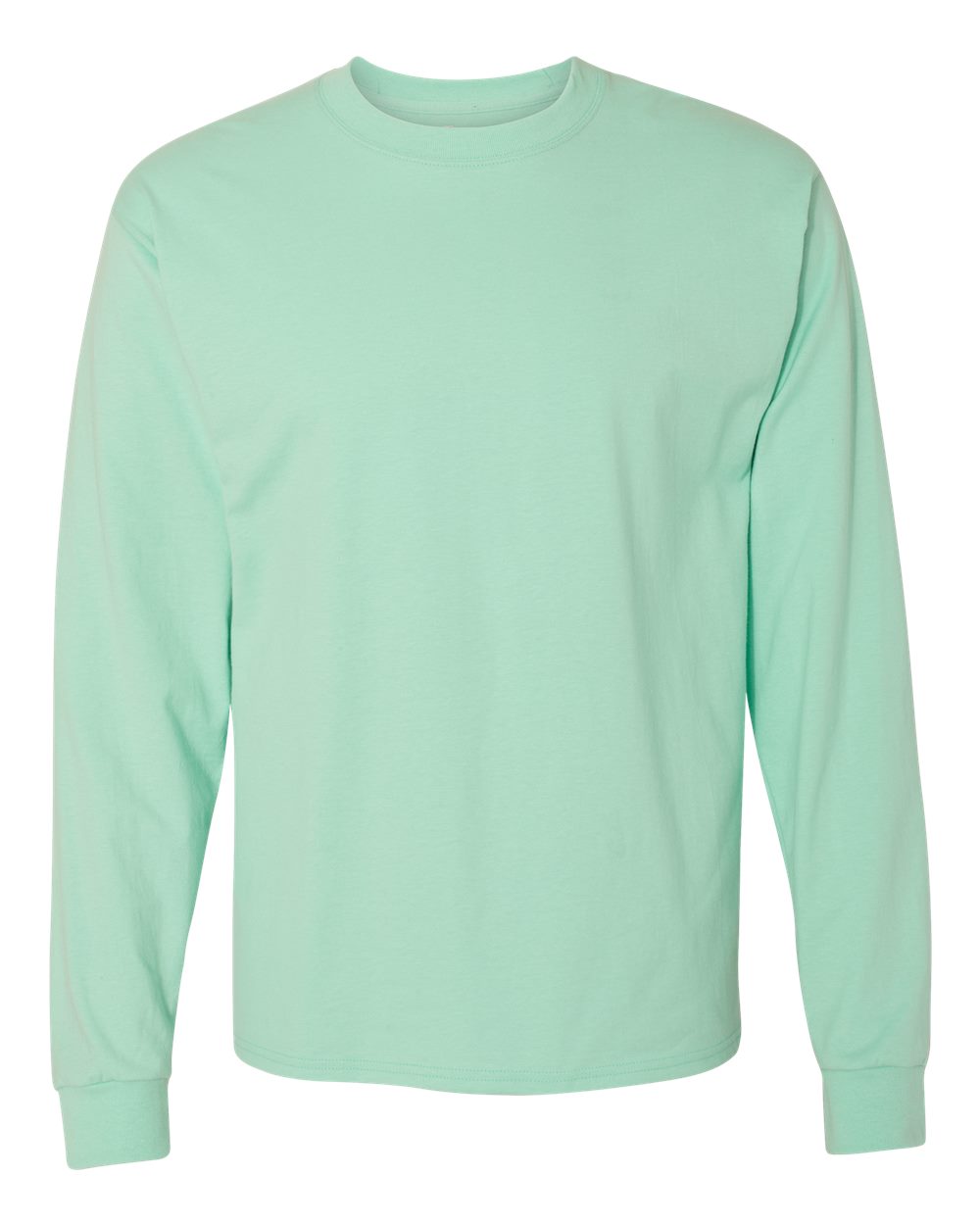 Hanes Unisex Beefy-T® Long Sleeve T-Shirt. 5186 - Clean Mint