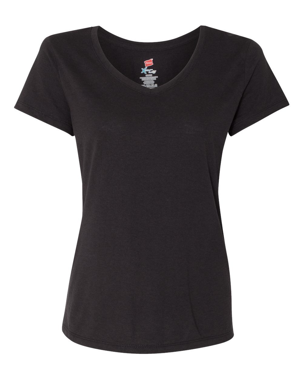 Hanes Women's Perfect-T Triblend V-Neck T-Shirt. 42VT - Black Triblend