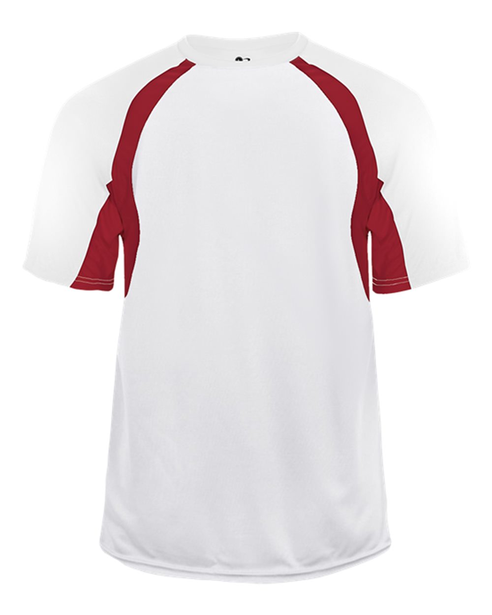 Badger Youth B-Core Hook T-Shirt. 2144 - White/ Red