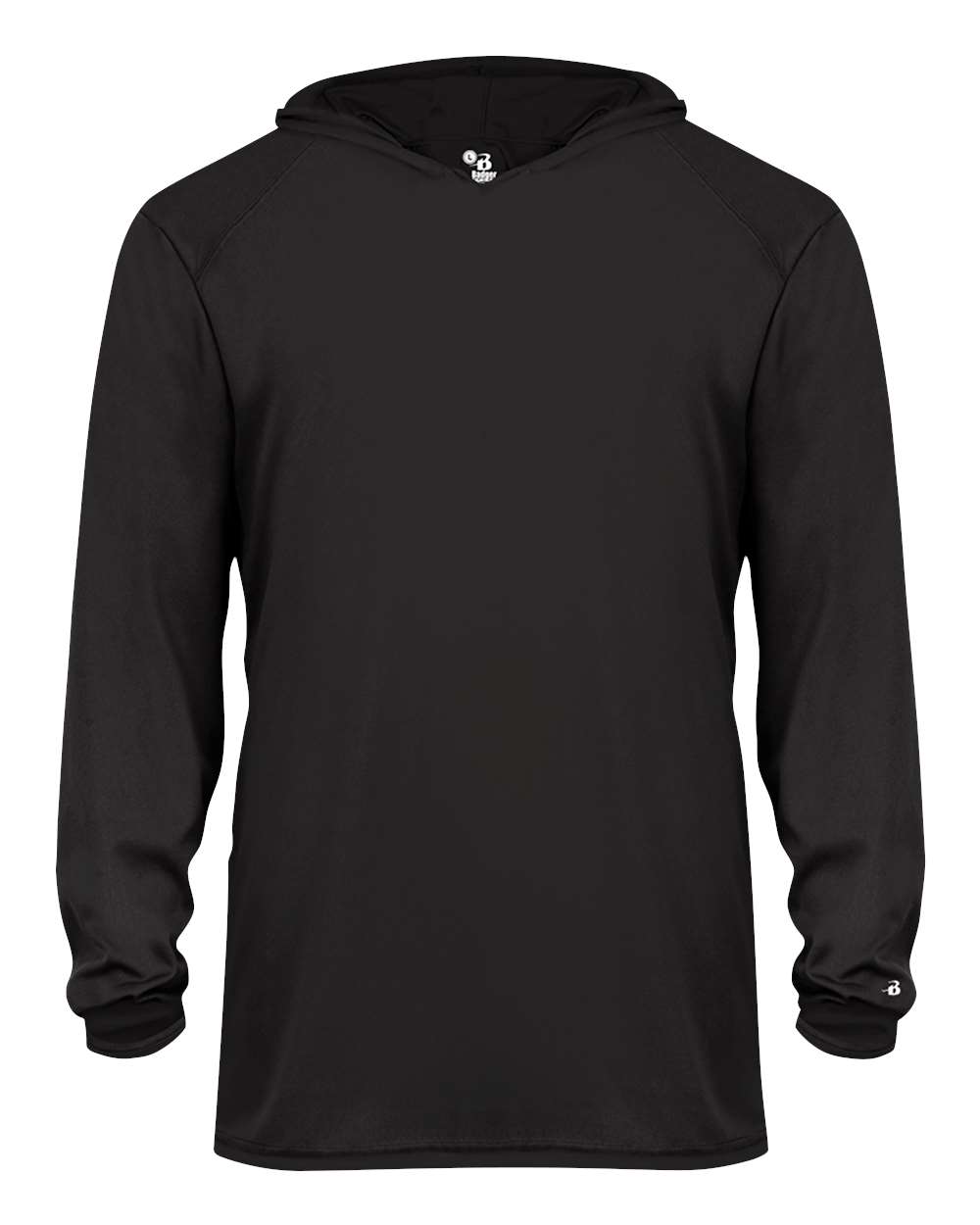 Badger Youth B-Core Hooded Long Sleeve T-Shirt. 2105 - Black