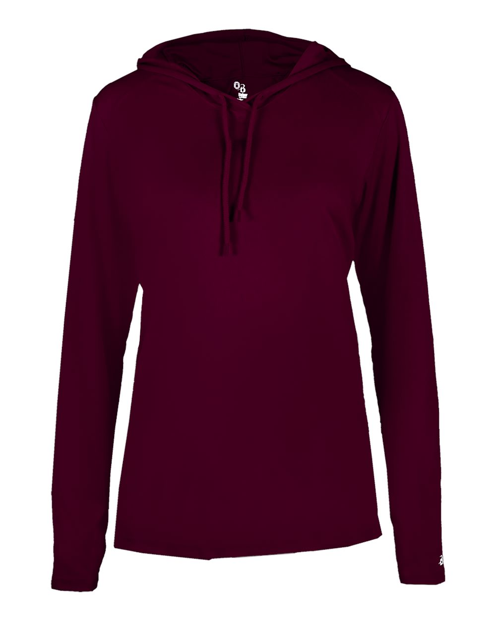 Badger Women's B-Core Hooded Long Sleeve T-Shirt. 4165 - Maroon