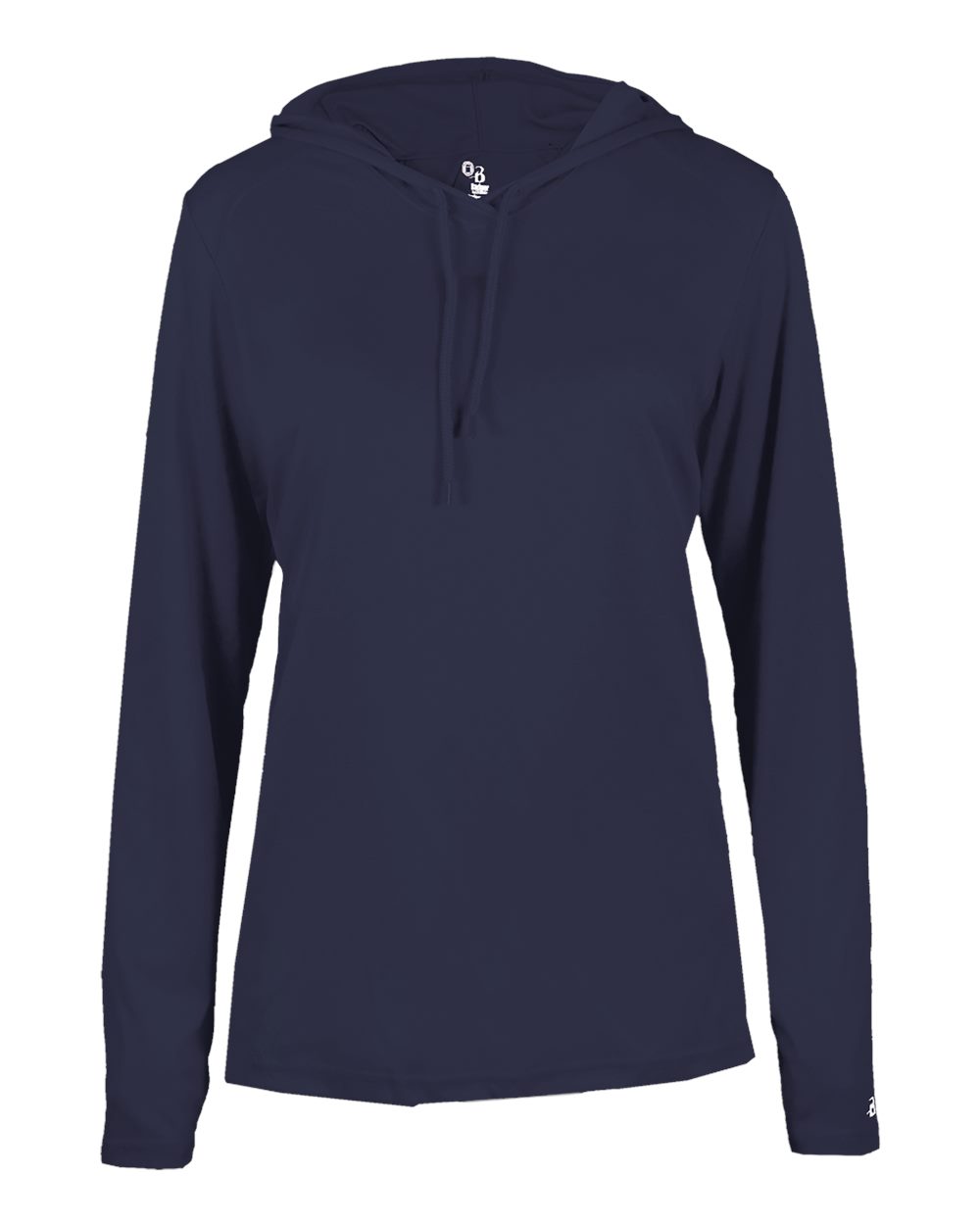 Badger Women's B-Core Hooded Long Sleeve T-Shirt. 4165 - Navy
