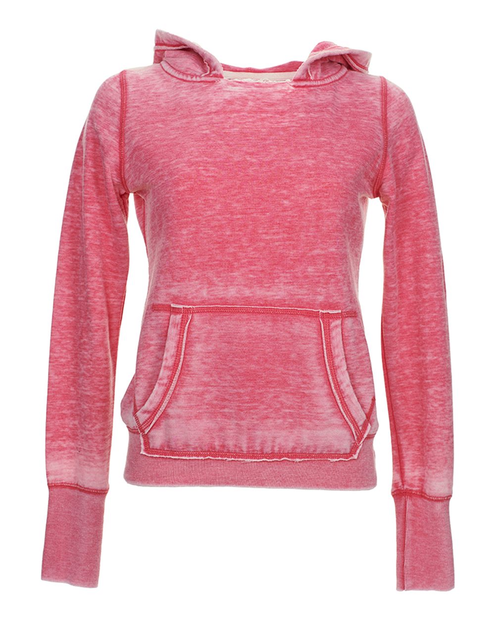 J. America Women's Zen Fleece Hooded Sweatshirt. 8912 - Wildberry