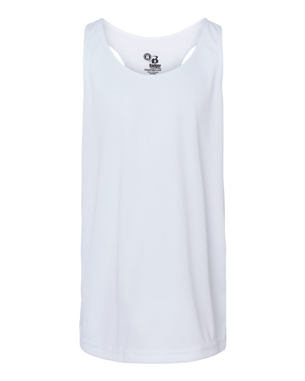 Badger Girls’ B-Core Racerback Tank Top. 2166 - White