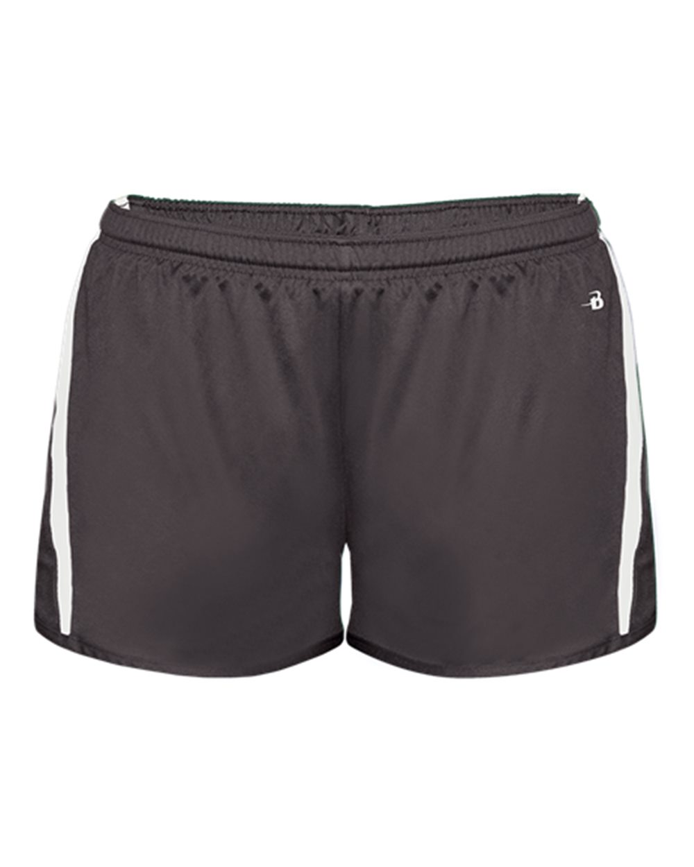 Alleson Athletic Women's Stride Shorts. 7274 - Graphite/ White