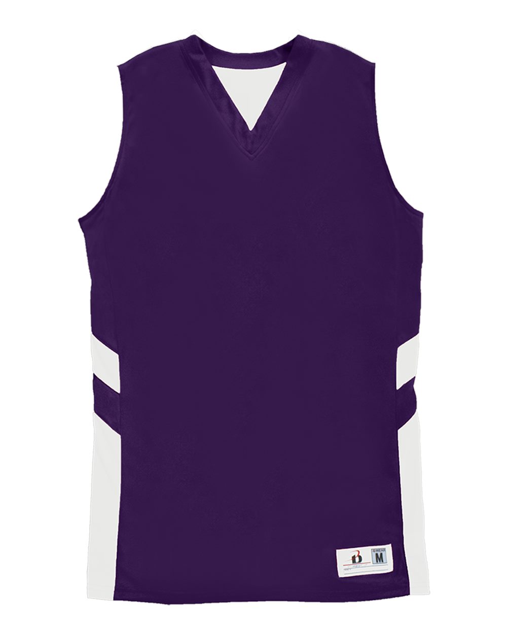 Alleson Athletic Women's B-Pivot Reversible Tank Top. 8966 - Purple/ White