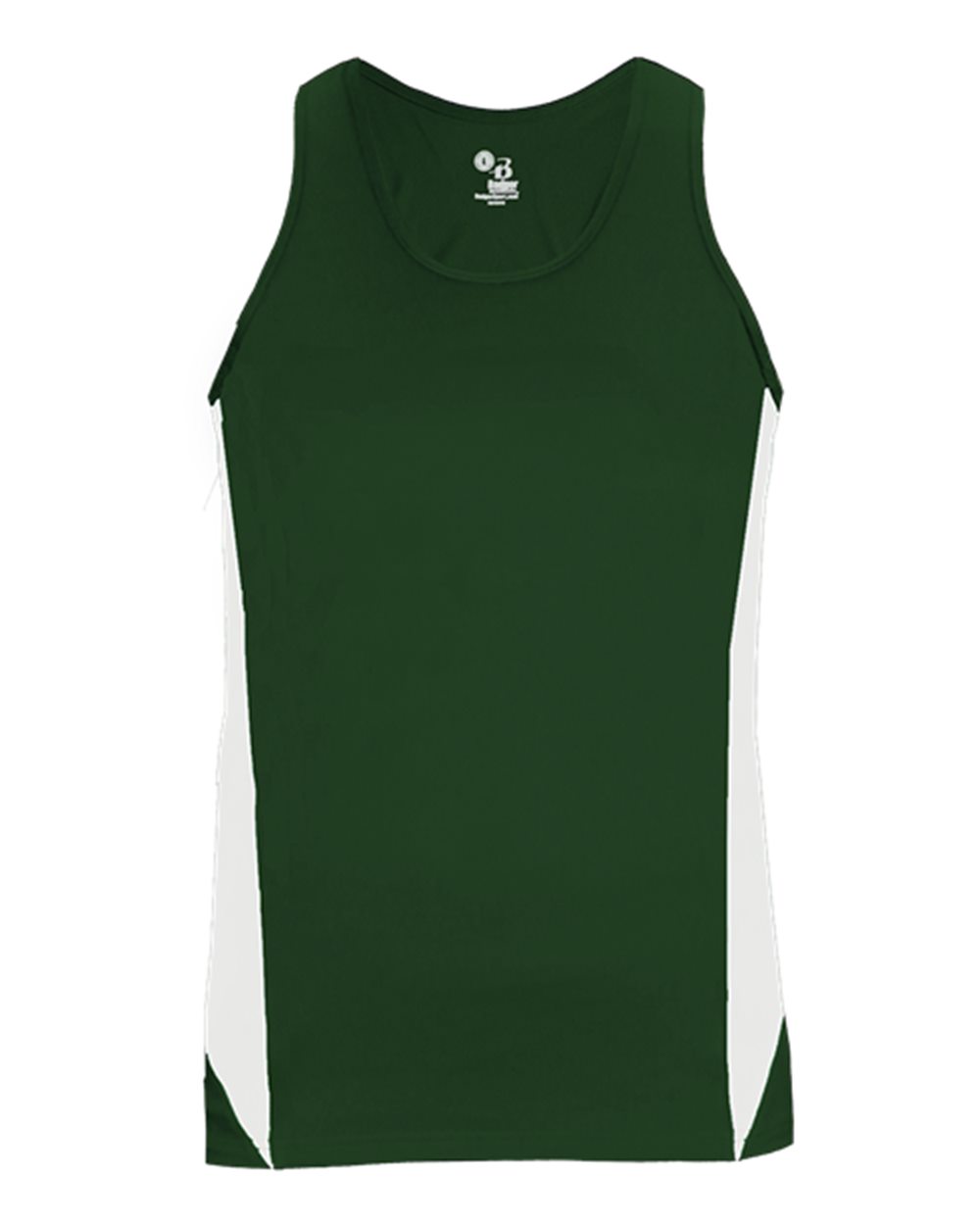 Alleson Athletic Women's Stride Singlet. 8967 - Forest/ White