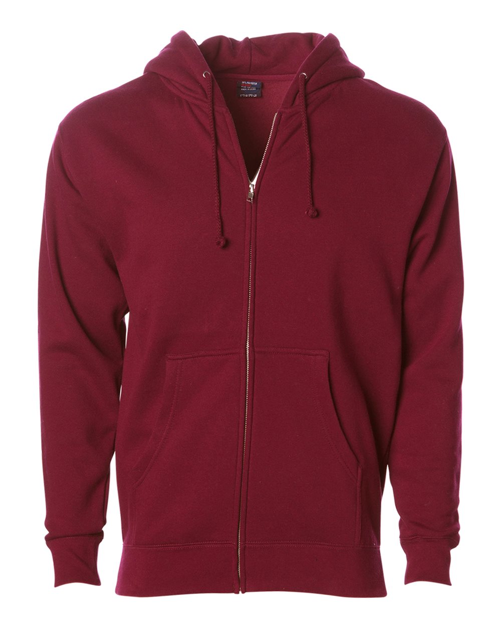 Independent Trading Co. Unisex Heavyweight Full-Zip Hooded Sweatshirt. IND4000Z - Cardinal