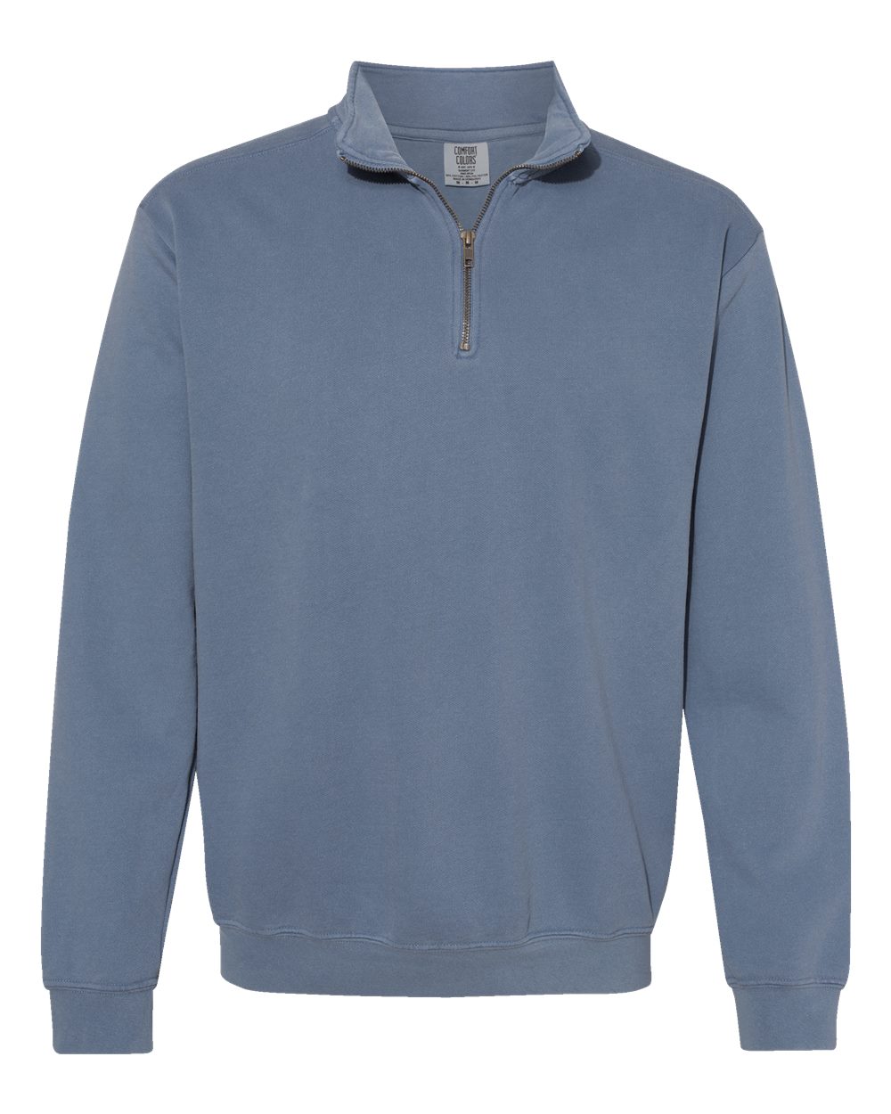 Comfort Colors Unisex Garment-Dyed Quarter-Zip Sweatshirt. 1580 - Blue Jean