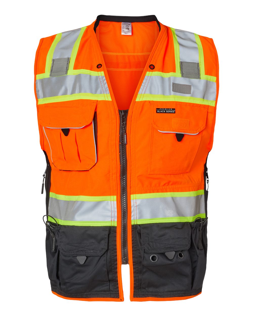 Kishigo Unisex Premium Black Series® Surveyors Vest. S5002-5003 - Orange