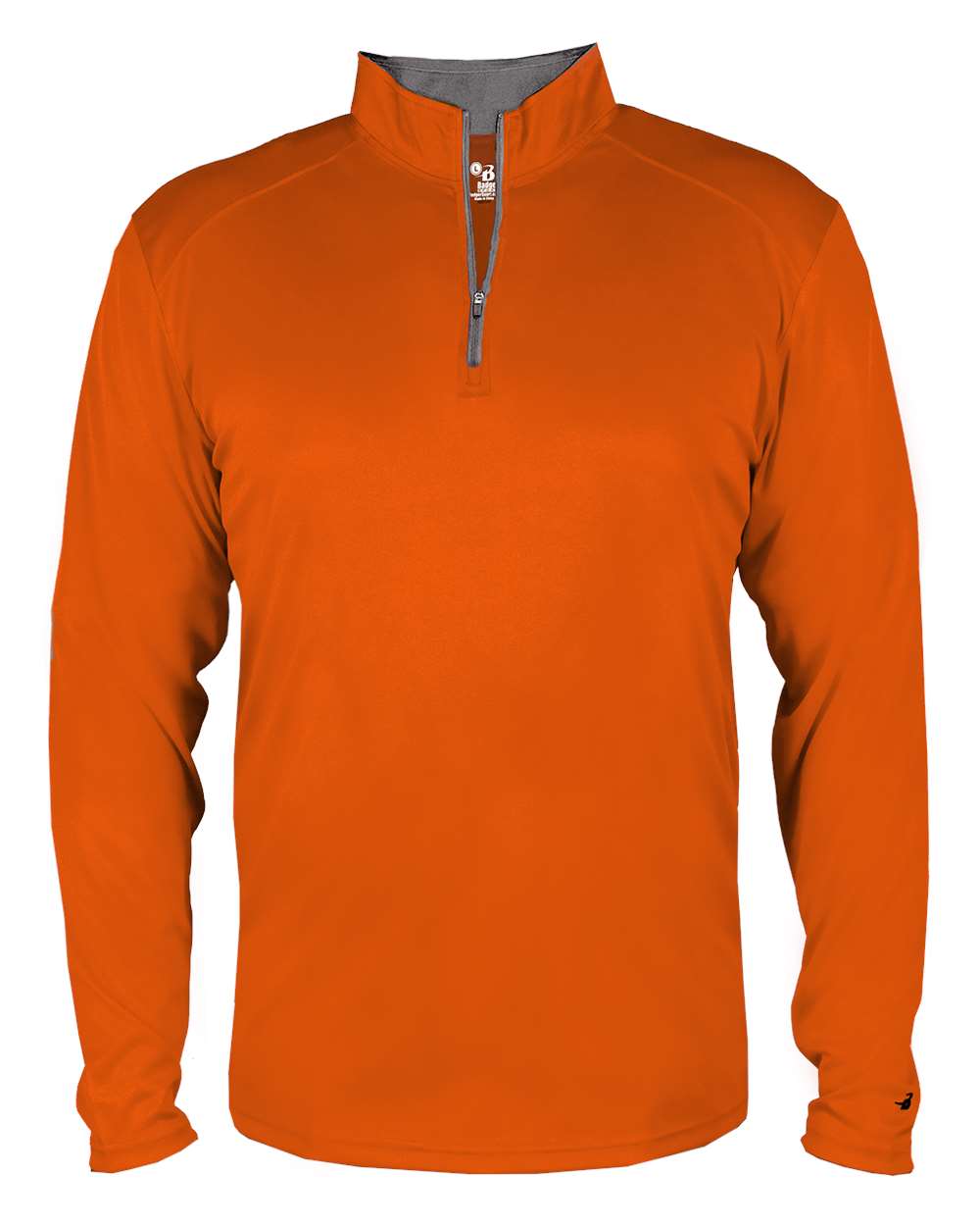 Badger Youth B-Core Quarter-Zip Pullover. 2102 - Burnt Orange/ Graphite