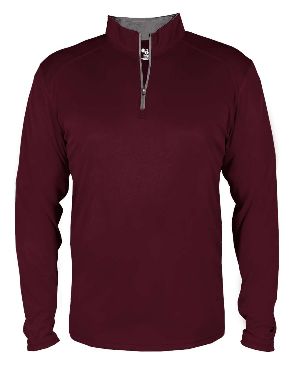 Badger Youth B-Core Quarter-Zip Pullover. 2102 - Maroon/ Graphite