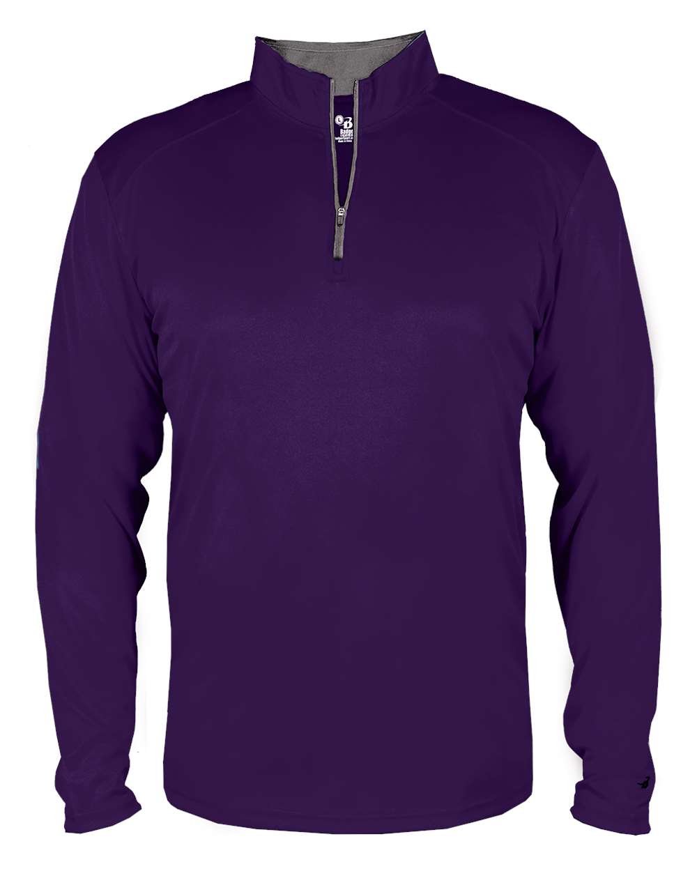Badger Youth B-Core Quarter-Zip Pullover. 2102 - Purple/ Graphite