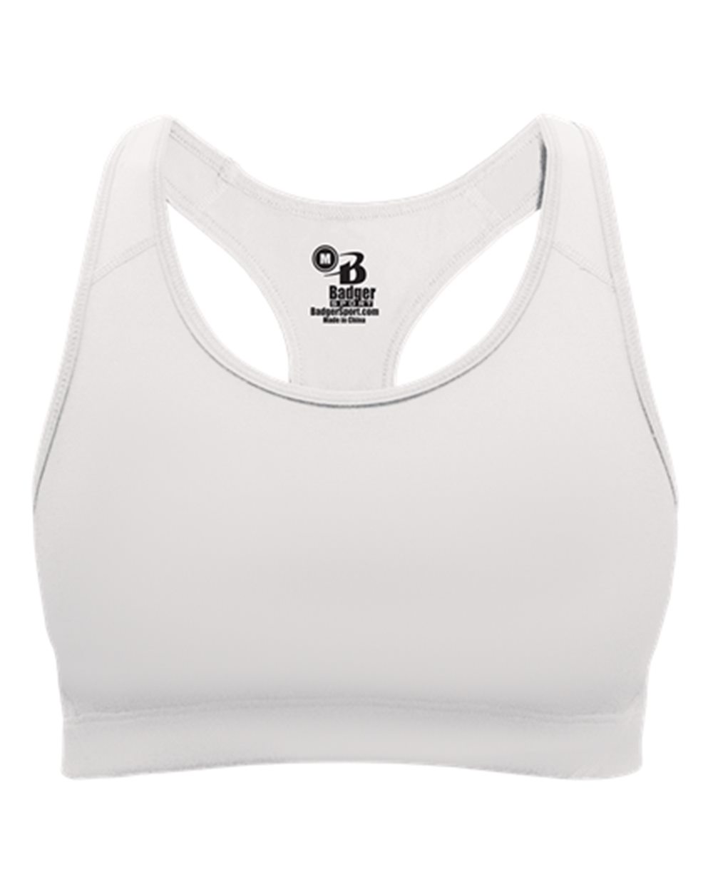 Badger Girls' B-Sport Bra Top. 2636 - White