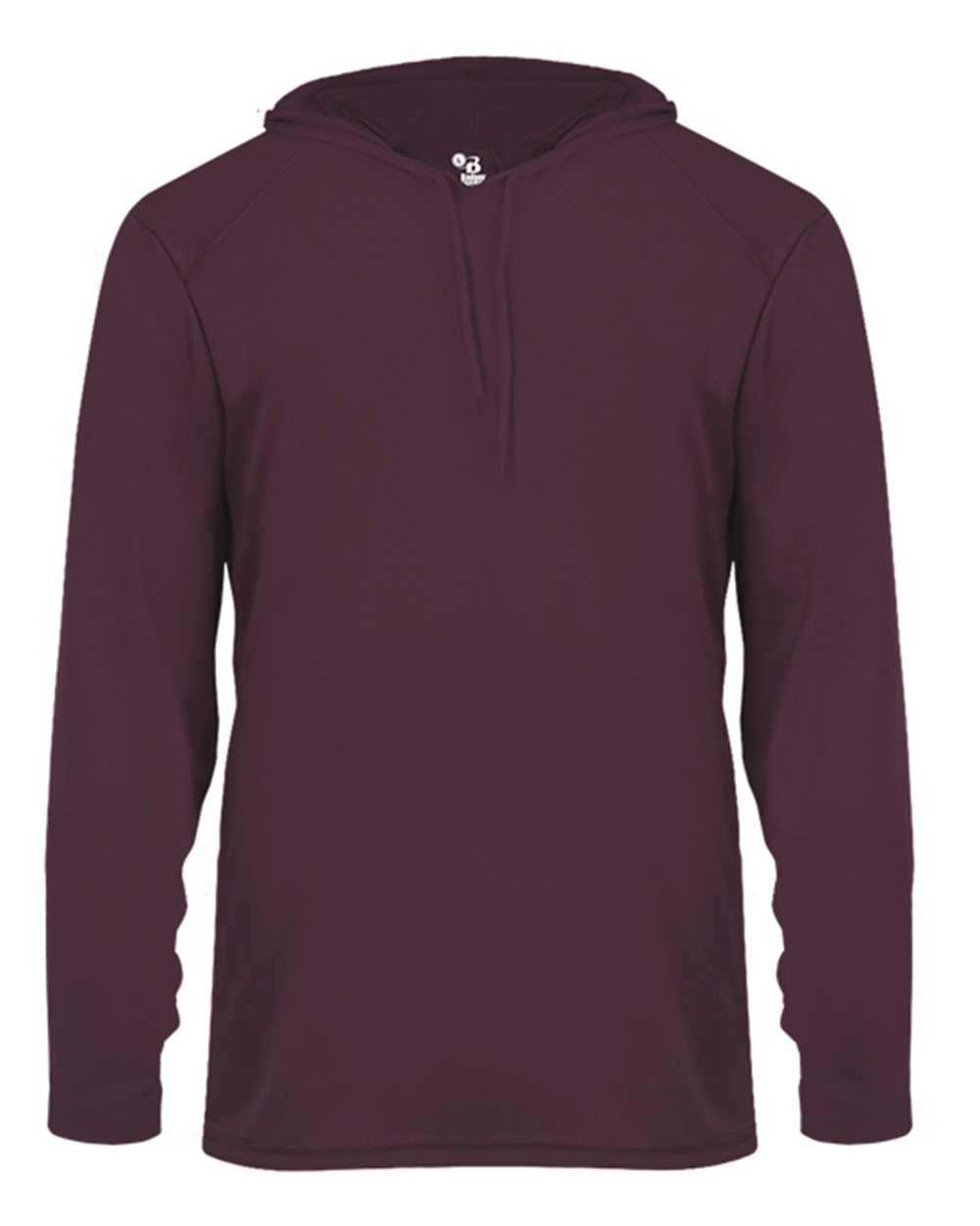 Badger Unisex B-Core Hooded Long Sleeve T-Shirt. 4105 - Maroon