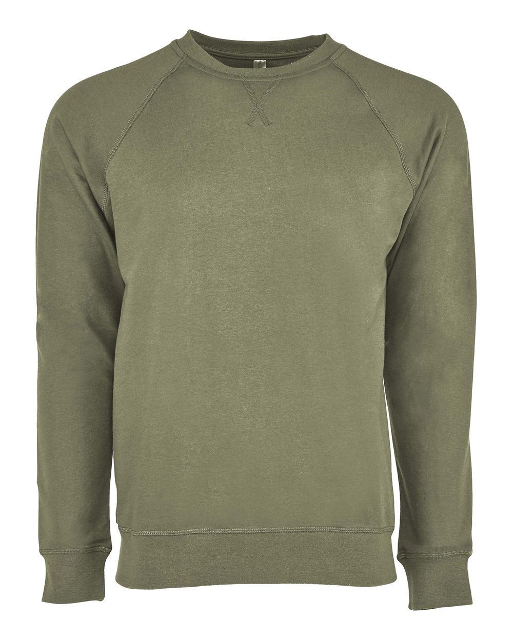 Next Level Unisex Laguna Raglan Crewneck Sweatshirt. 9000 - Military Green