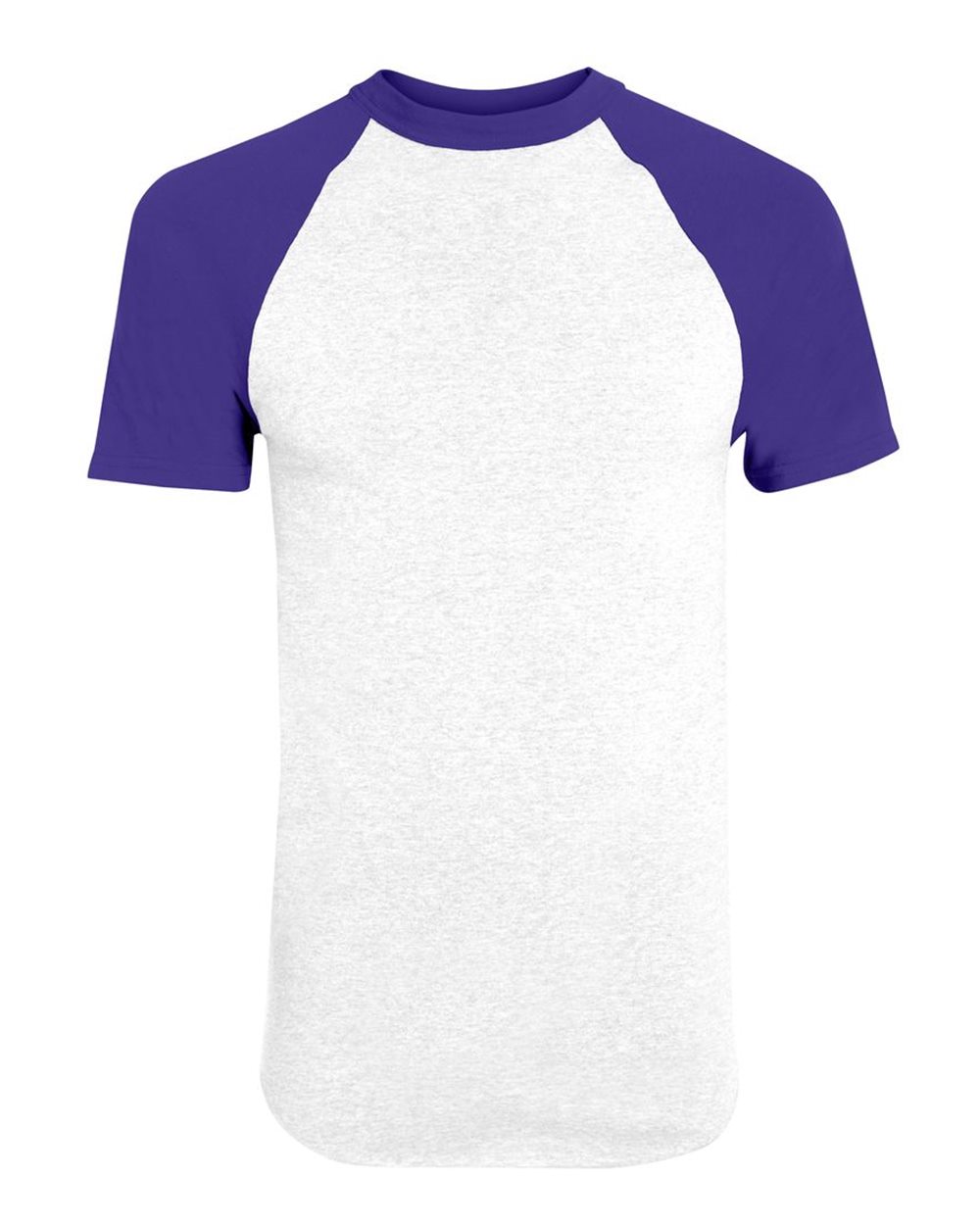 Augusta Sportswear Unisex Raglan Baseball Jersey. 423 - White/ Purple