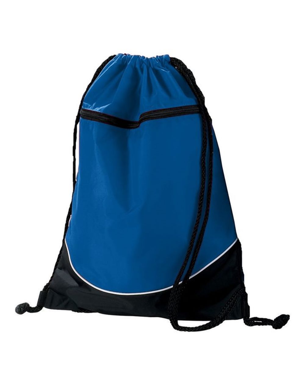 Augusta Sportswear Tri-Color Drawstring Backpack. 1920 - Royal/ Black/ White