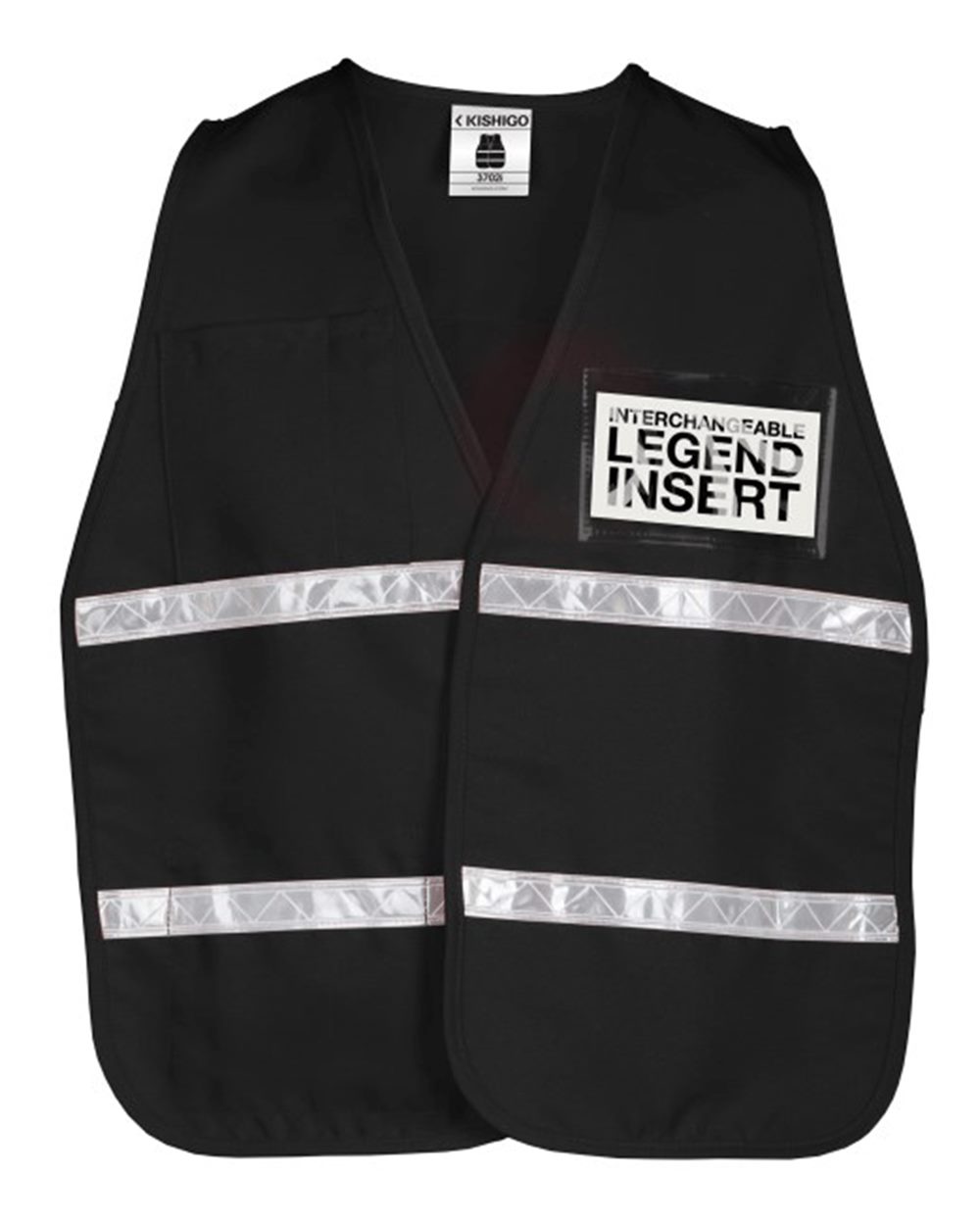 Kishigo Unisex 700 Series Incident Command Vest. 3700 - 3702i Black