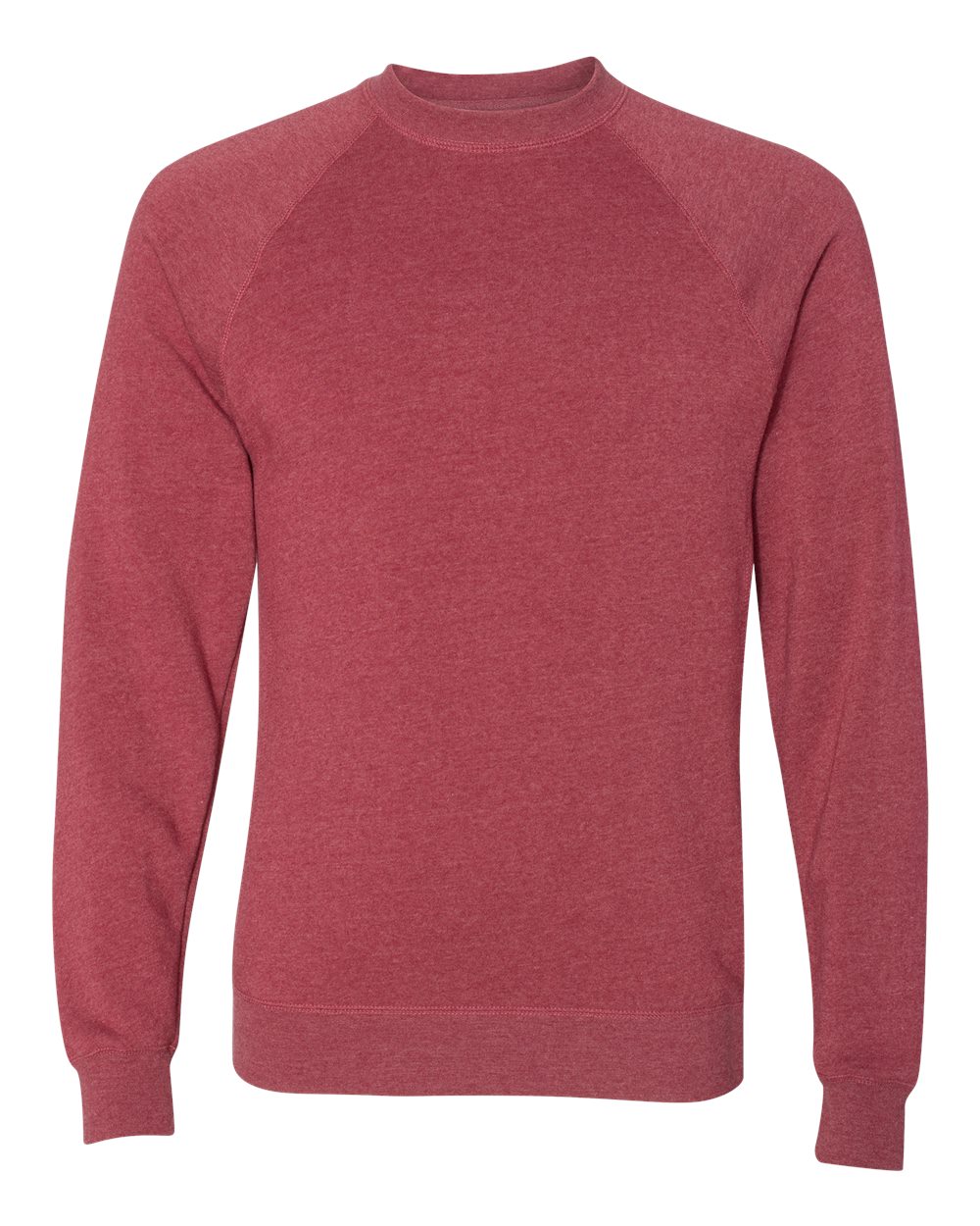 Independent Trading Co. Unisex Special Blend Raglan Crewneck Sweatshirt. PRM30SBC - Crimson