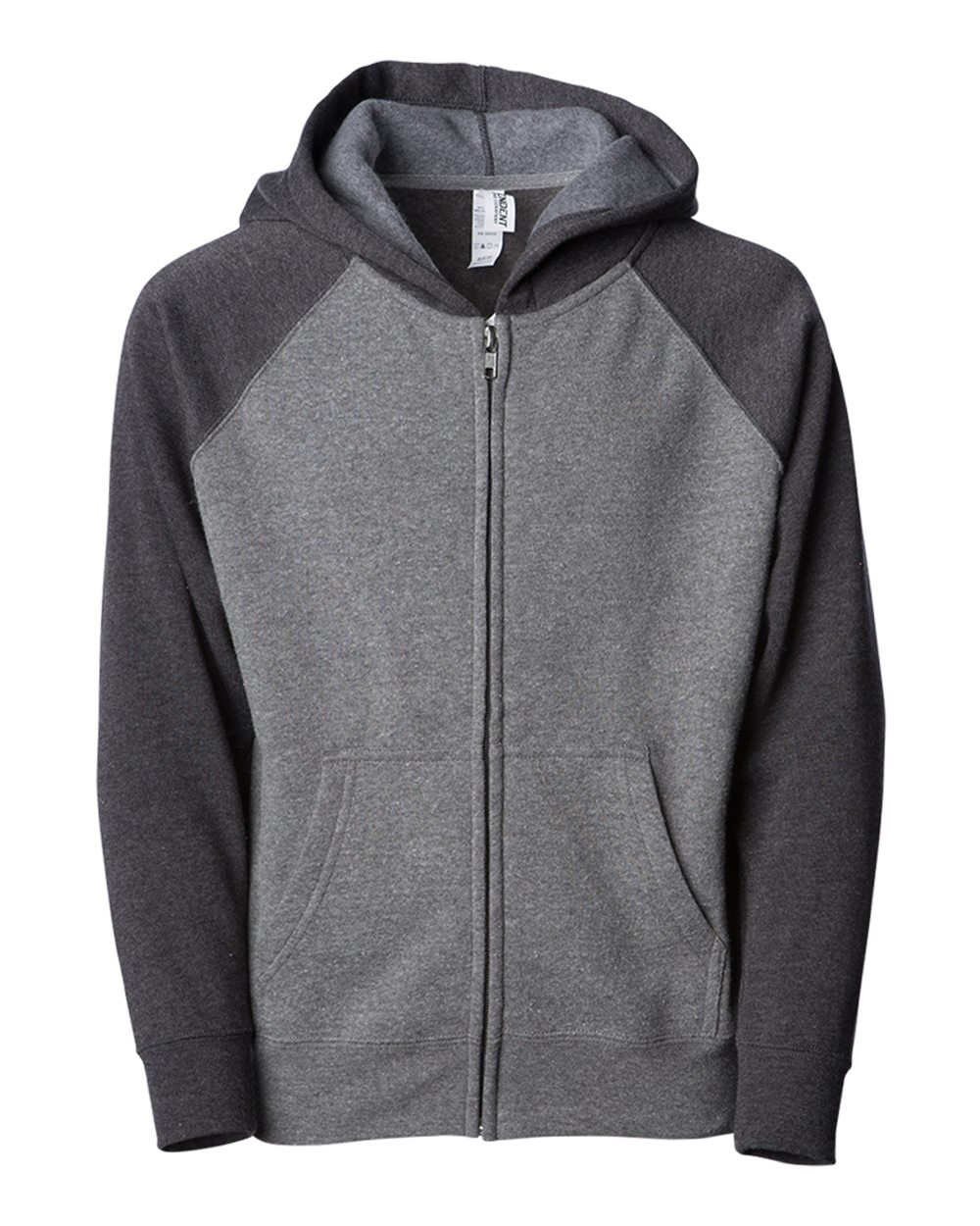 Independent Trading Co. Toddler Lightweight Special Blend Raglan Zip Hood. PRM10TSBZ - Nickel/ Carbon