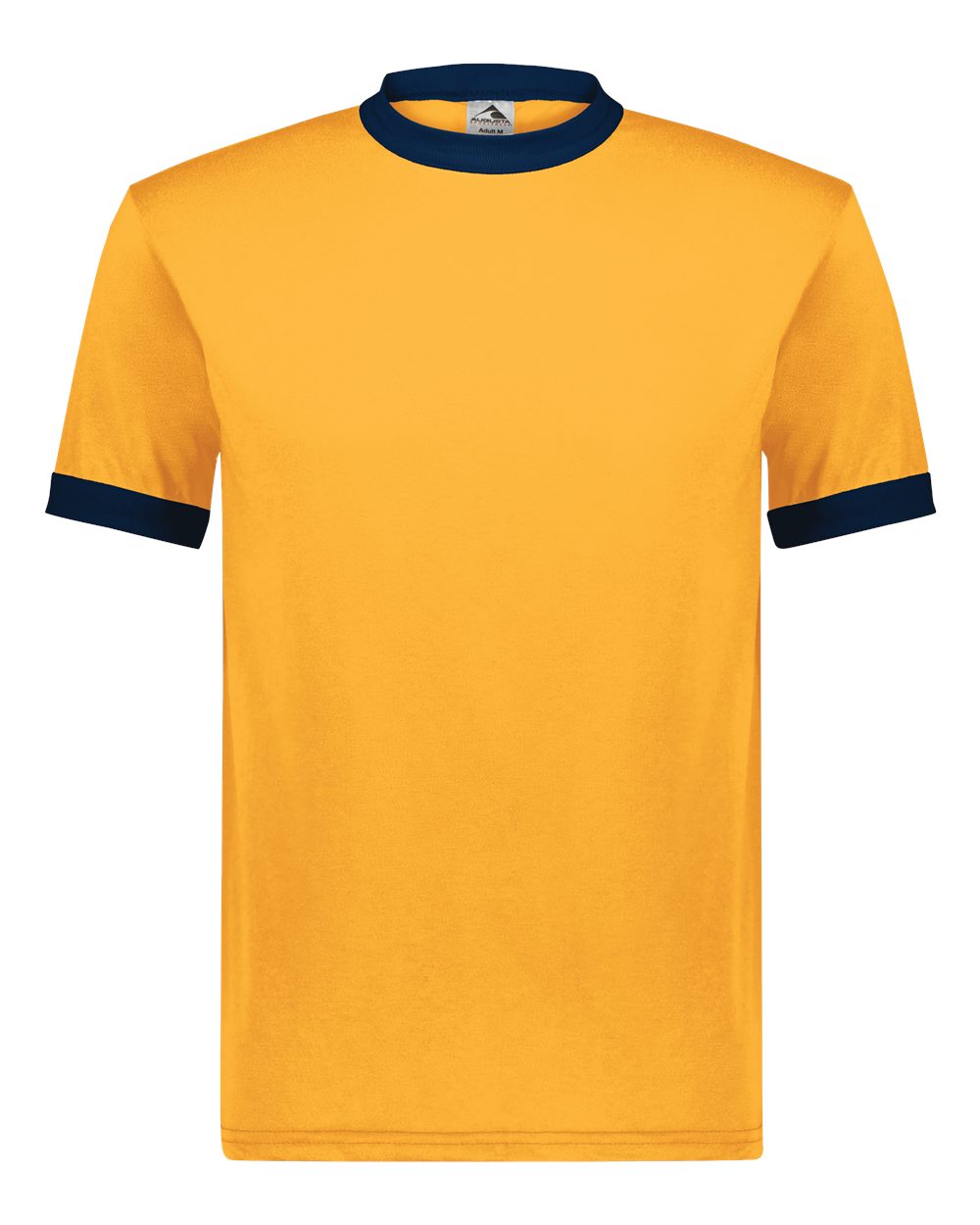 Augusta Sportswear Unisex 50/50 Ringer T-Shirt. 710 - Gold/ Navy