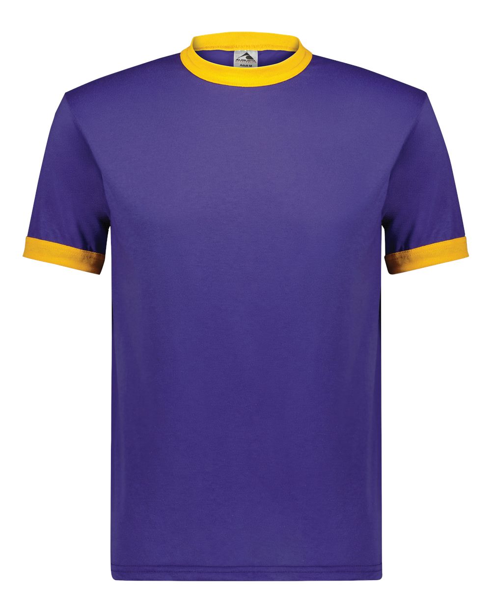 Augusta Sportswear Unisex 50/50 Ringer T-Shirt. 710 - Purple/ Gold