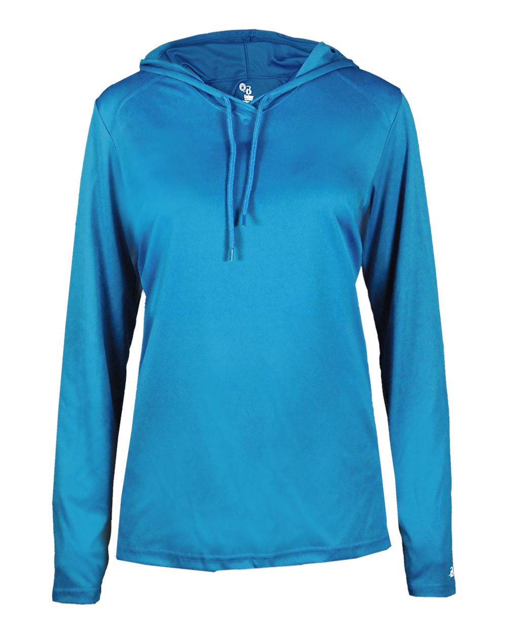 Badger Women's B-Core Hooded Long Sleeve T-Shirt. 4165 - Electric Blue