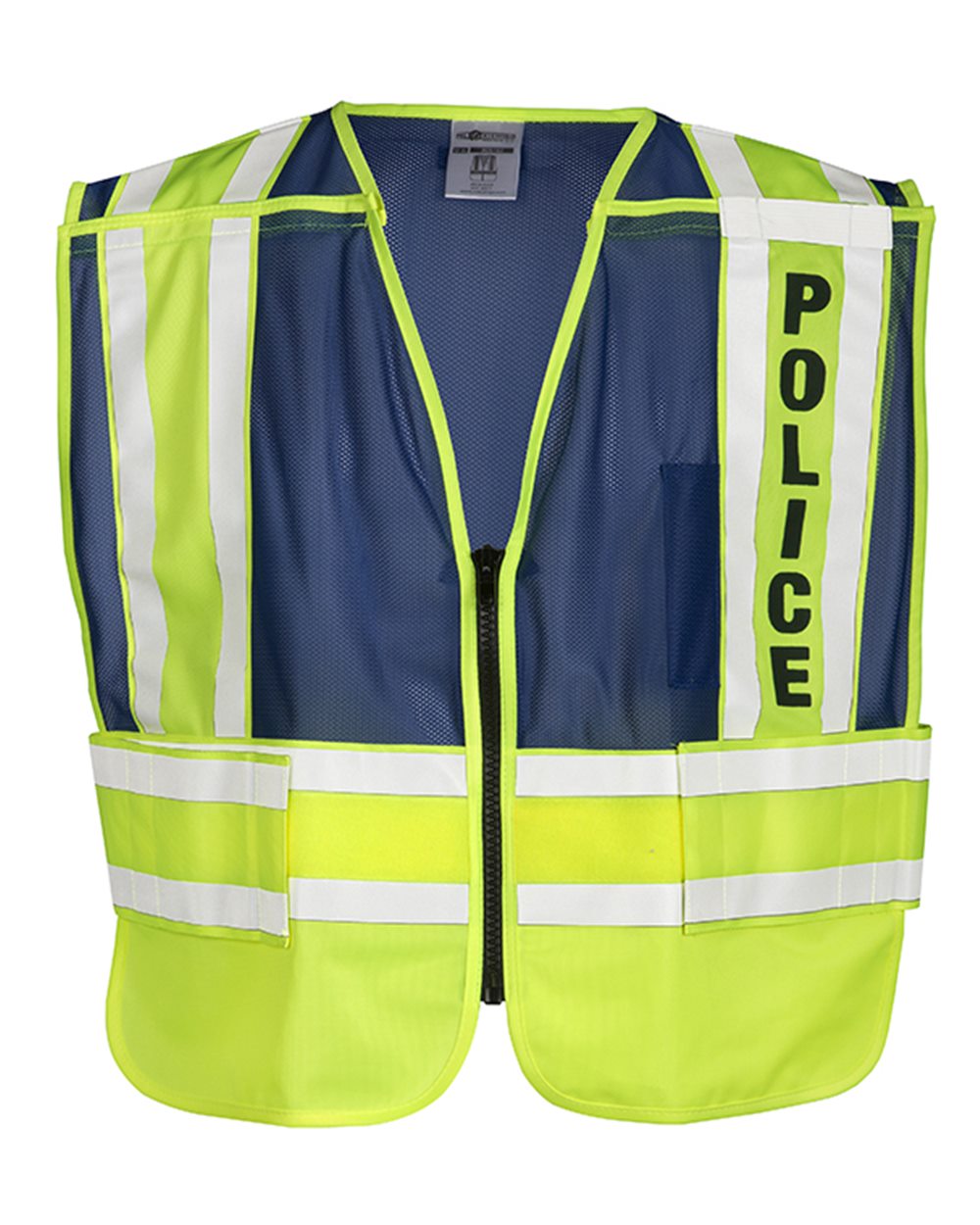 Kishigo Unisex Police Vest. 8051BZ - Lime/ Blue