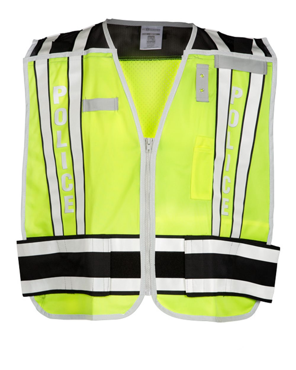 Kishigo Unisex Police Vest. 4001BZ - Lime/ Black