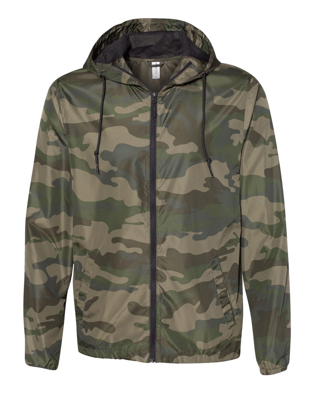 Independent Trading Co. Men's Lightweight Windbreaker Full-Zip Jacket. EXP54LWZ - Forest Camo