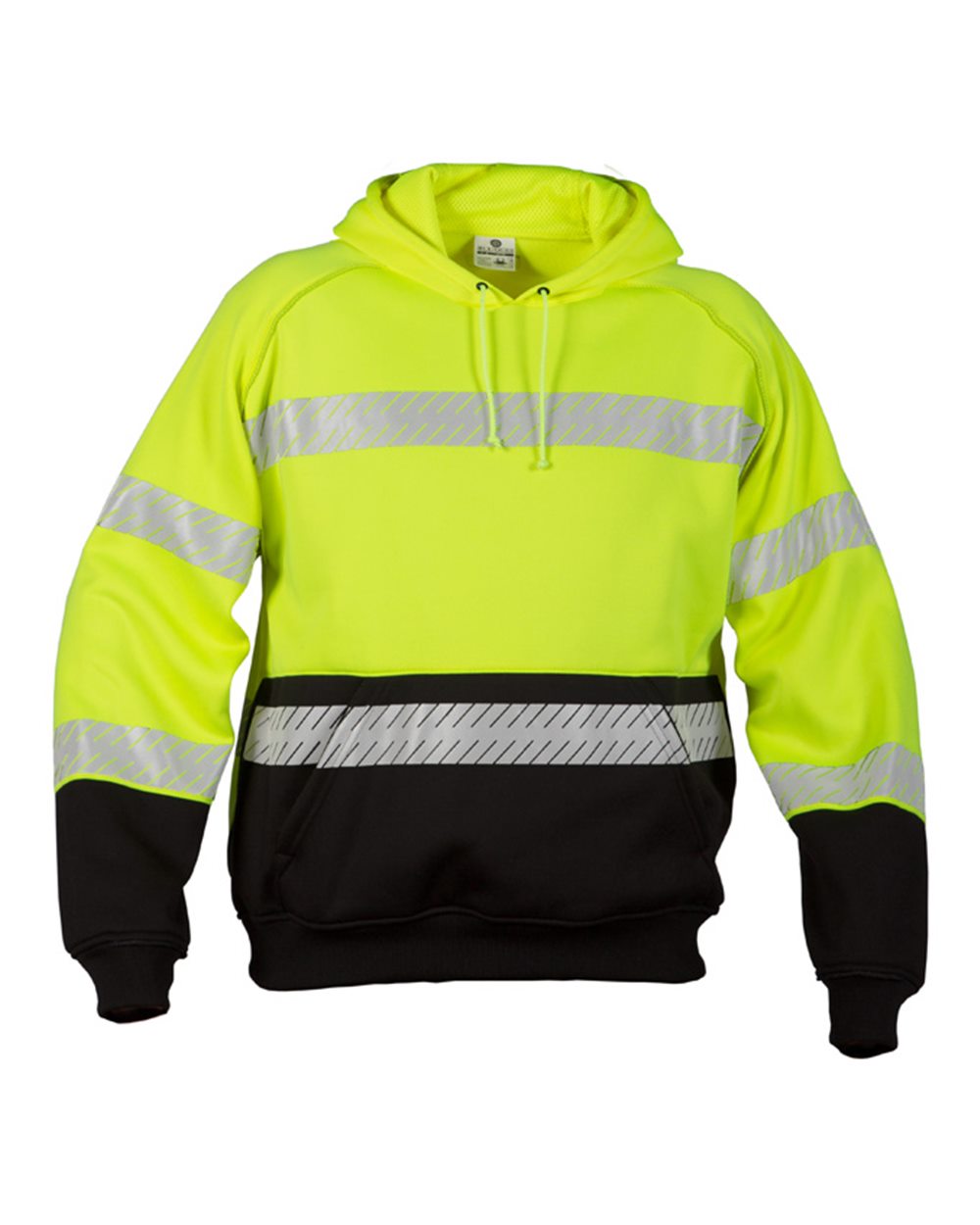 Kishigo Unisex Premium Black Series® Pull Over Hooded Sweatshirt. JS142-143 - Lime