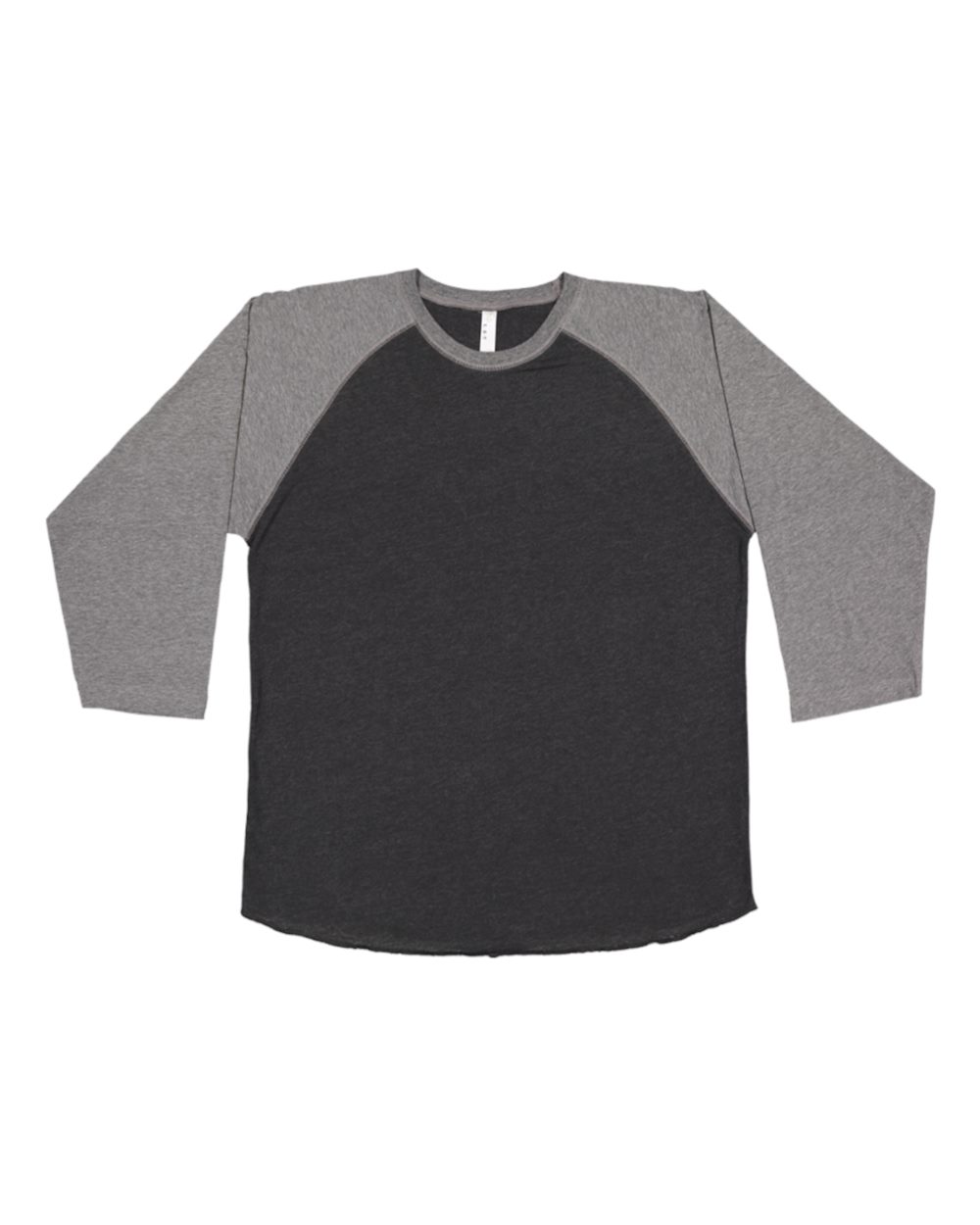 LAT Unisex Baseball Fine Jersey Three-Quarter Sleeve Tee. 6930 - Vintage Smoke/ Granite Heather