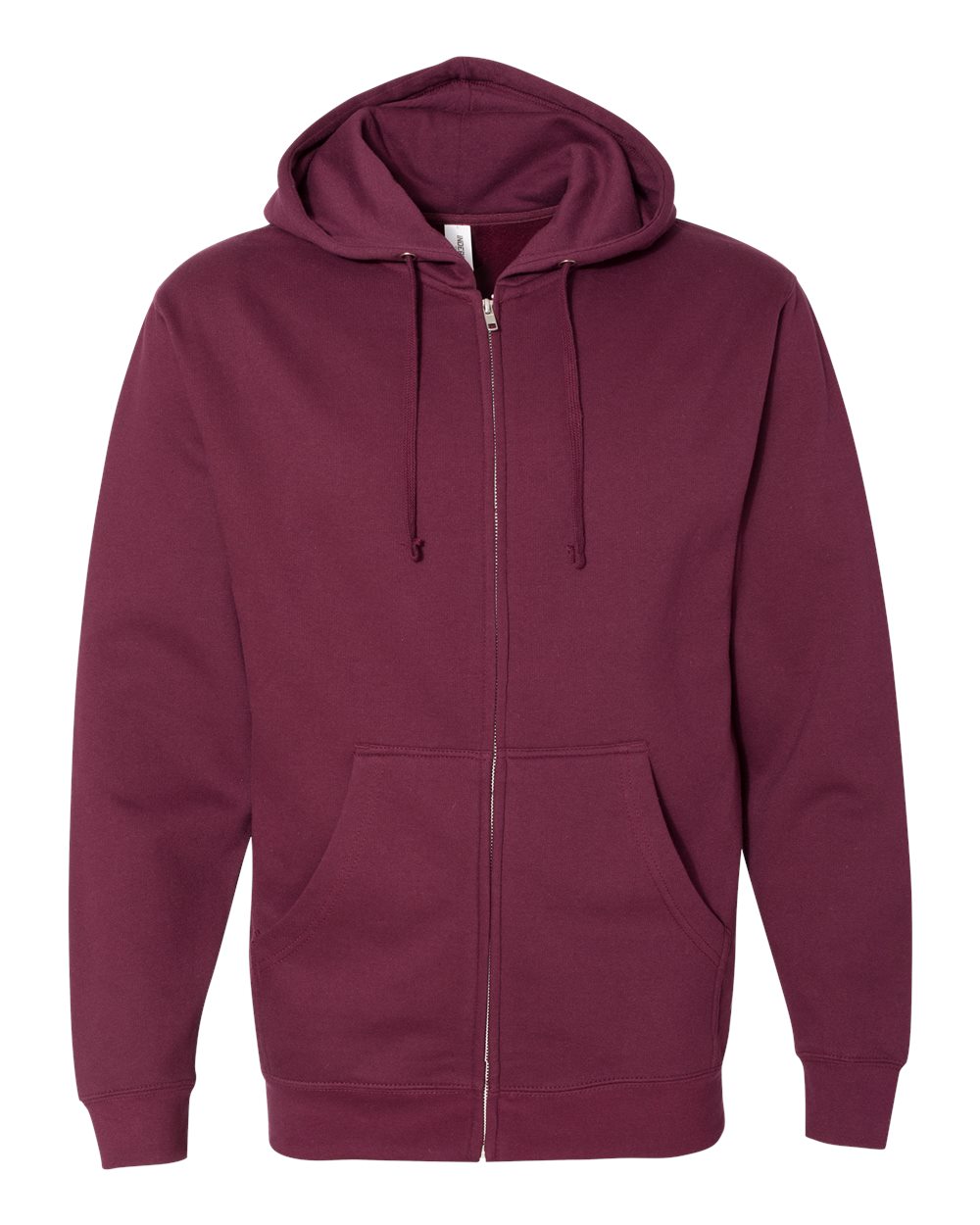 Independent Trading Co. Unisex Midweight Full-Zip Hooded Sweatshirt. SS4500Z - Maroon