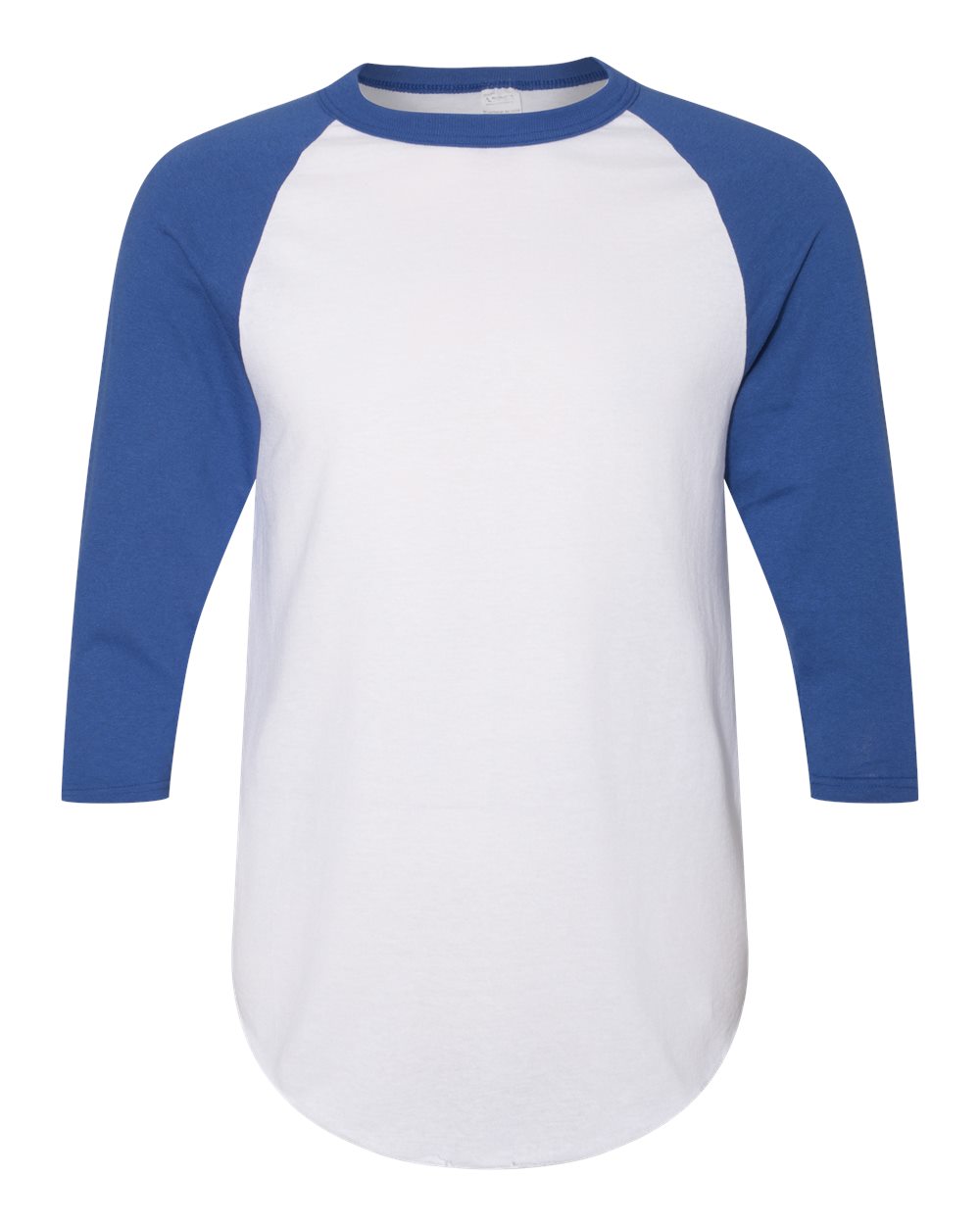 Augusta Sportswear Unisex Three-Quarter Raglan Sleeve Baseball Jersey T-Shirt. 4420 - White/ Royal