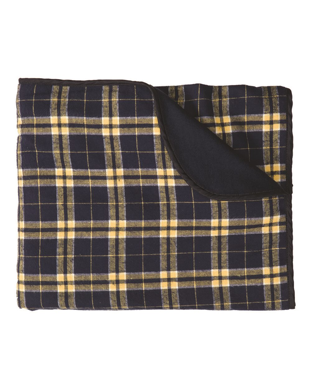 Boxercraft Flannel Blanket. FB250 - Navy/ Gold